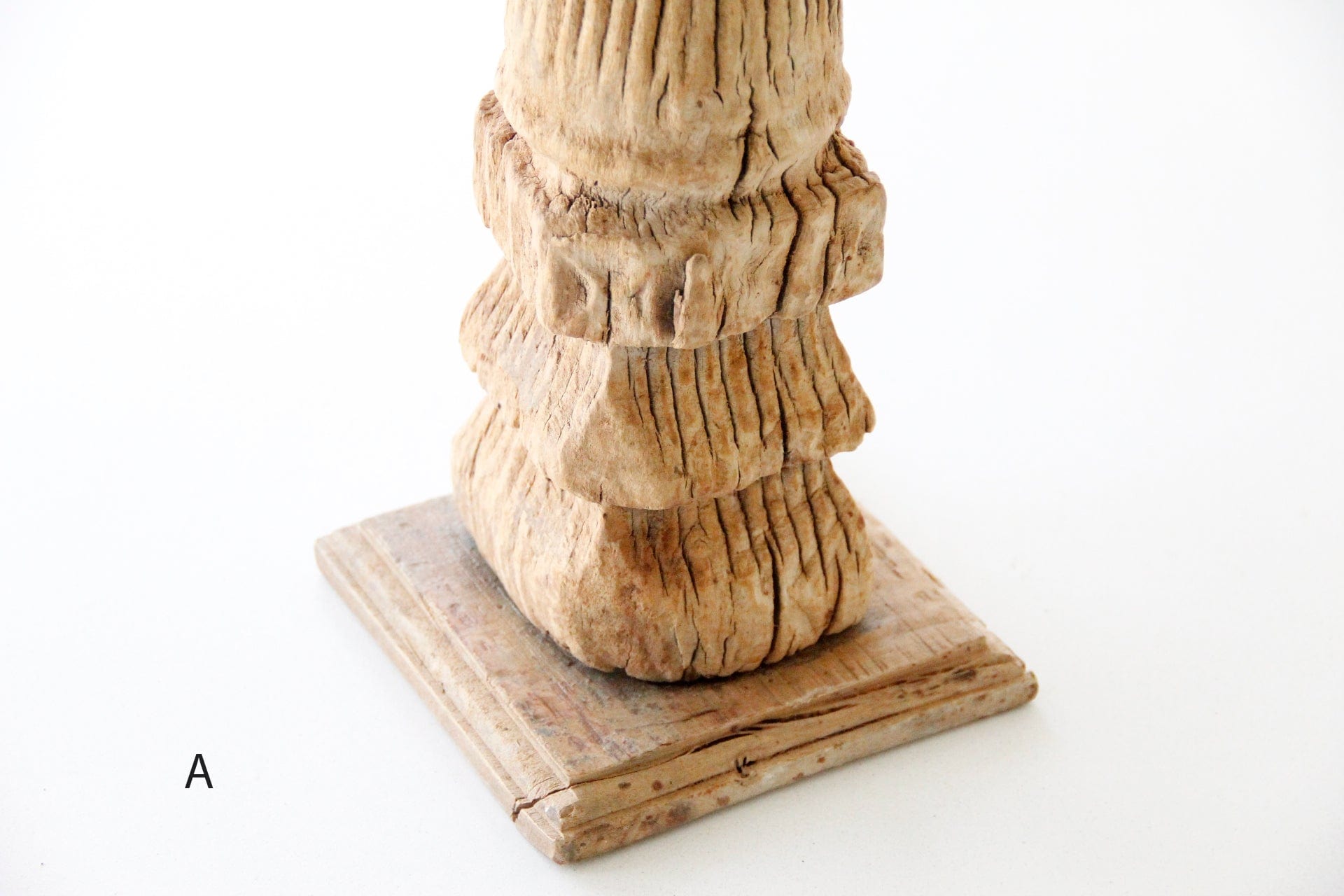 Vintage Wood Candle Holder | XL Rustic  A