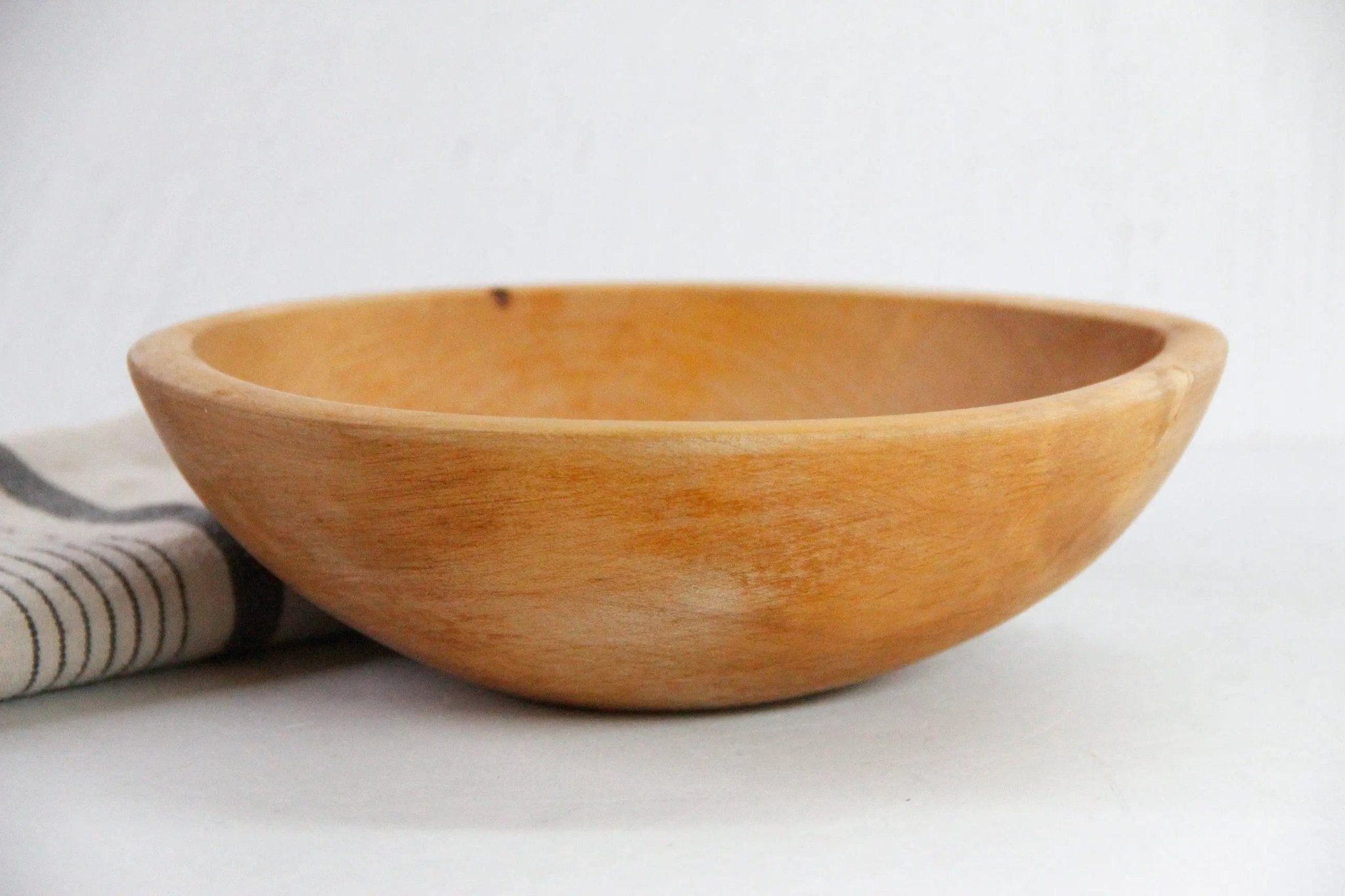 Vintage Wood Dough Bowl | Americana Farmhouse Decor - Debra Hall Lifestyle
