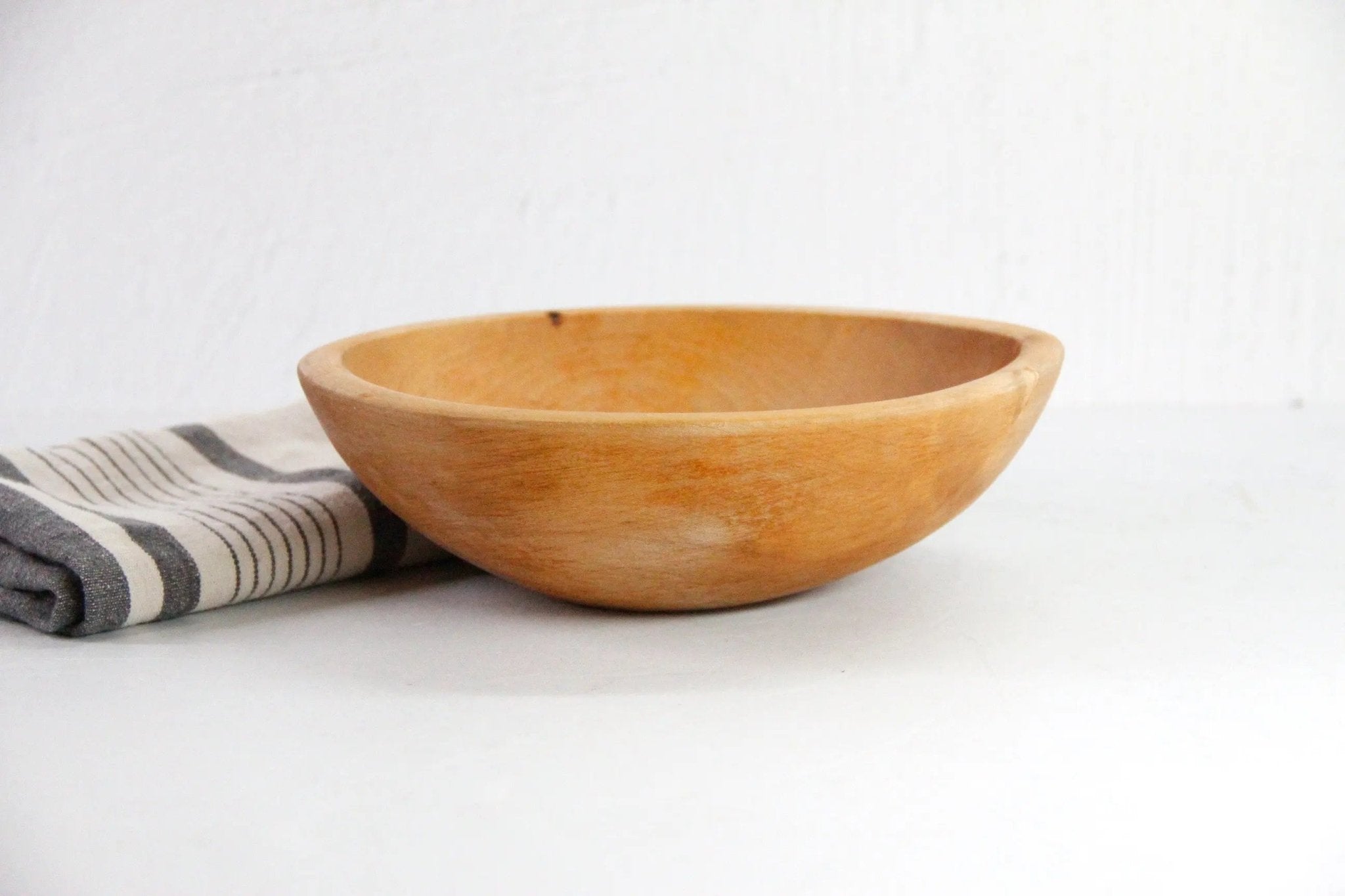 Vintage Wood Dough Bowl | Americana Farmhouse Decor - Debra Hall Lifestyle