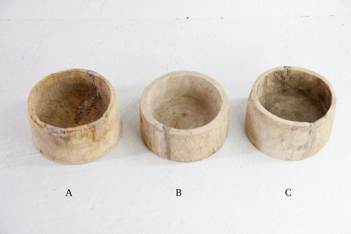 Vintage Wood Planter | Coaster/Pot/Dish Small - Debra Hall Lifestyle