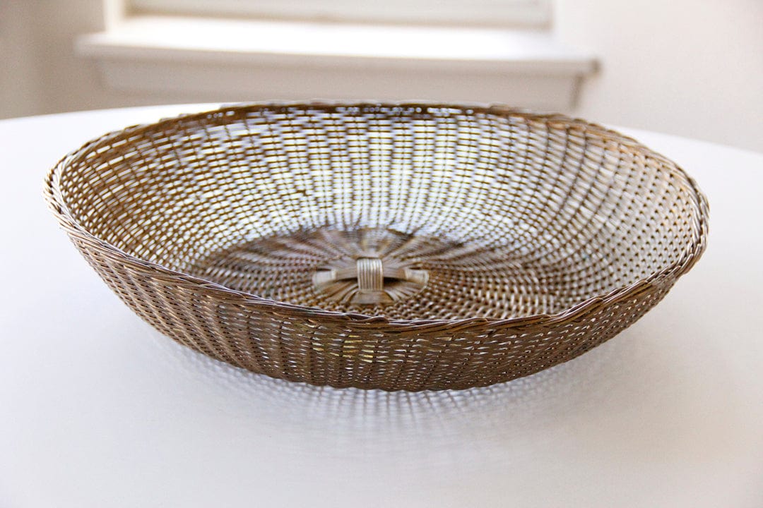 Vintage Woven Brass Basket | Brass Bowl Decorative Bowls