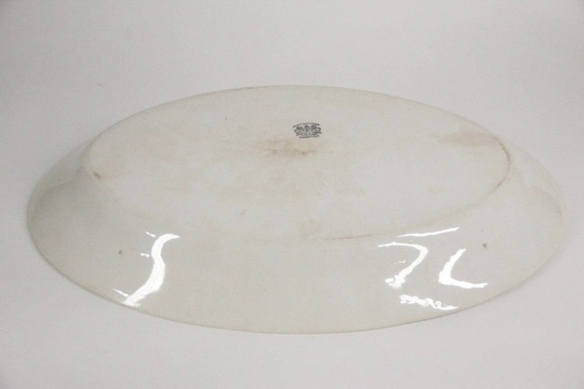 White Ironstone Platter | Antique China Deep Welled - Debra Hall Lifestyle
