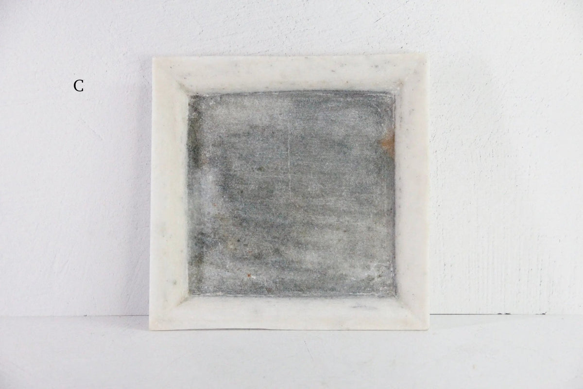 White Marble Tray | Hand Carved Honed Stone Assorted - Debra Hall Lifestyle