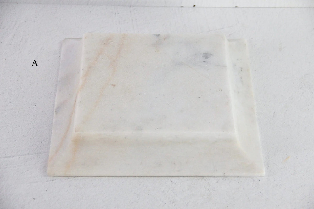 White Marble Tray | Hand Carved Honed Stone Assorted - Debra Hall Lifestyle