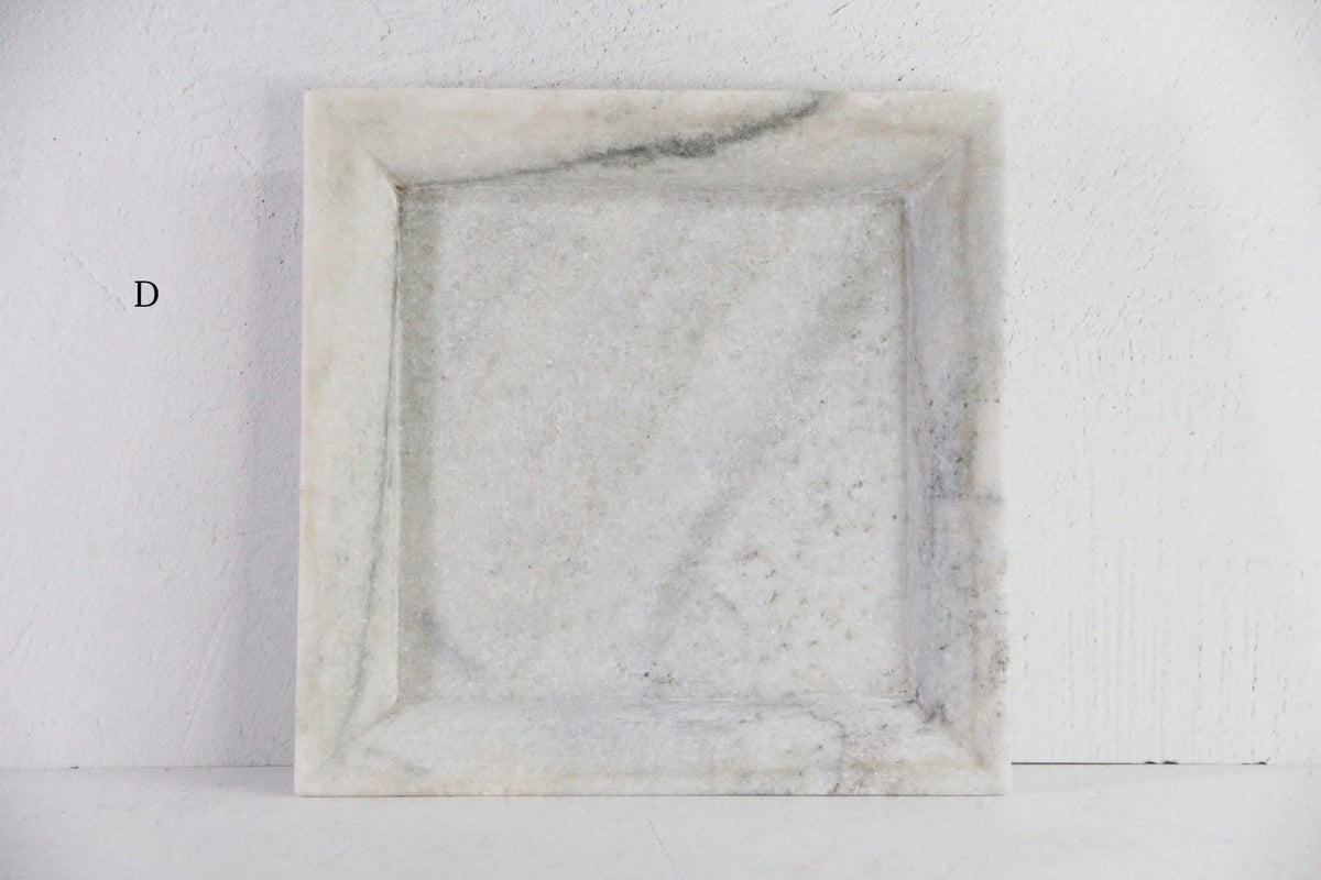 White Marble Tray | Hand Carved Honed Stone Assorted - Debra Hall Lifestyle