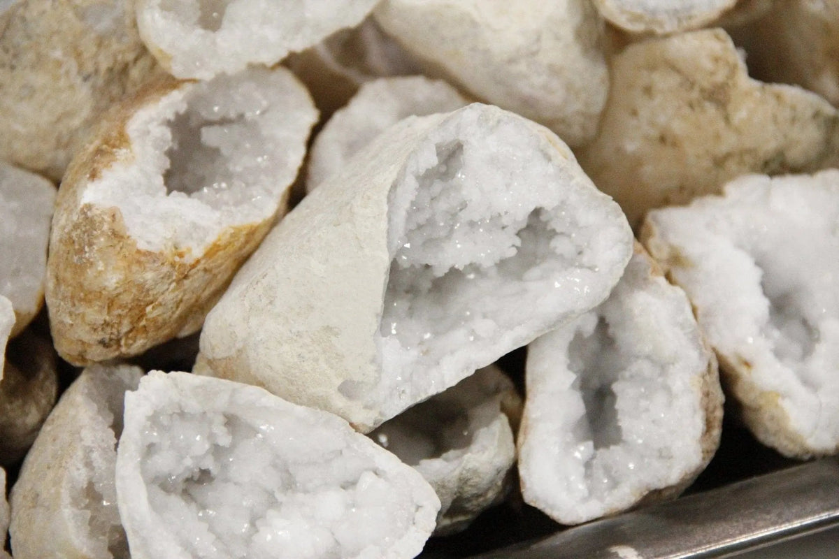 White Quartz Geode Crystal Specimen | Organic Small - Debra Hall Lifestyle