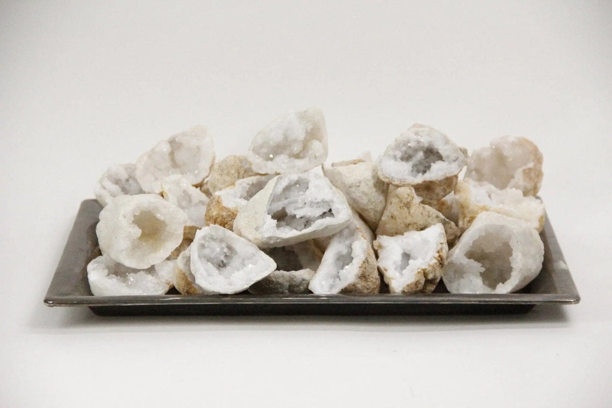 White Quartz Geode Crystal Specimen | Organic Small - Debra Hall Lifestyle