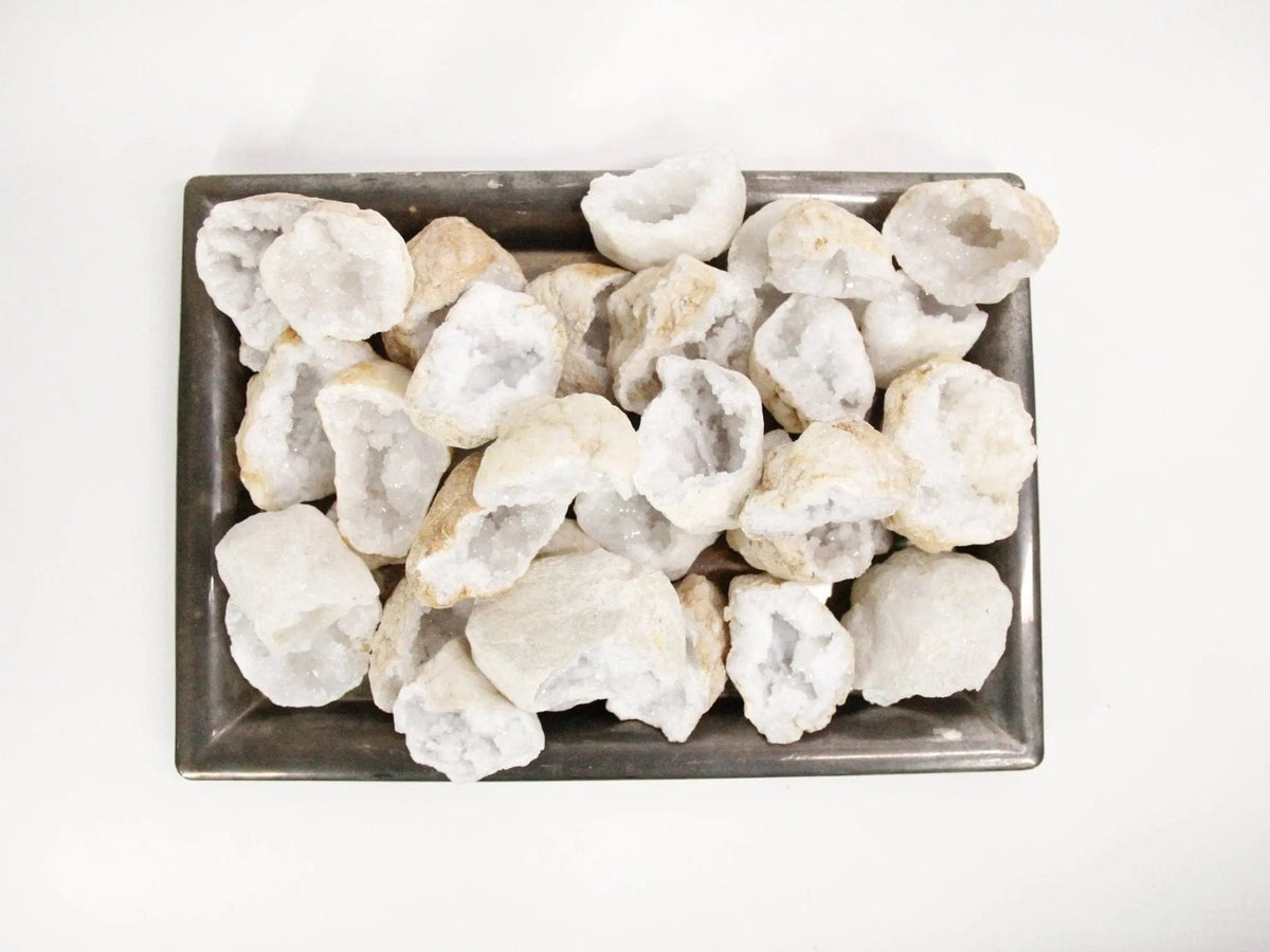 White Quartz Geode Crystal Specimen | Organic Small - Debra Hall Lifestyle