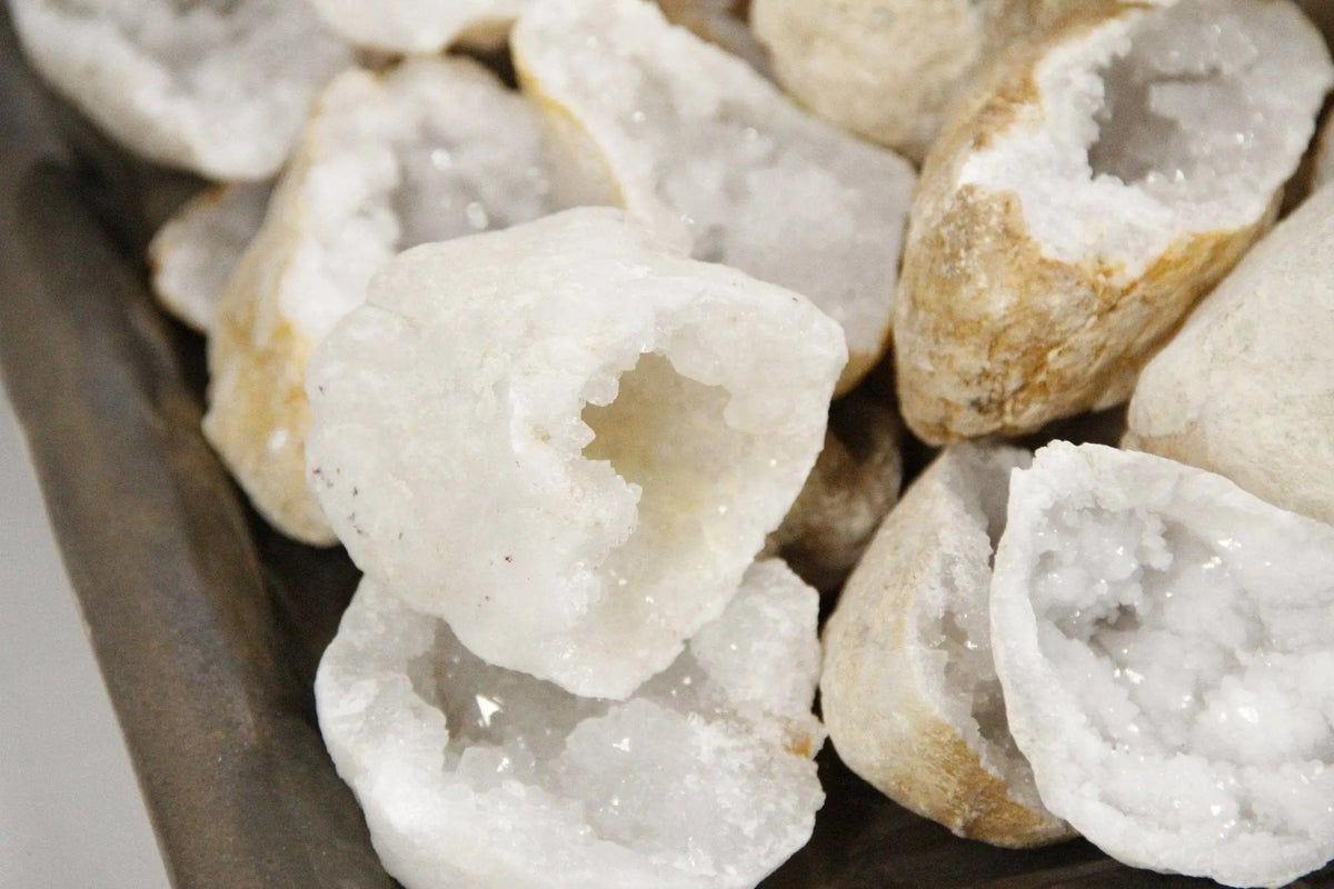 White Quartz Geode Crystal Specimen | Organic Small - Debra Hall Lifestyle