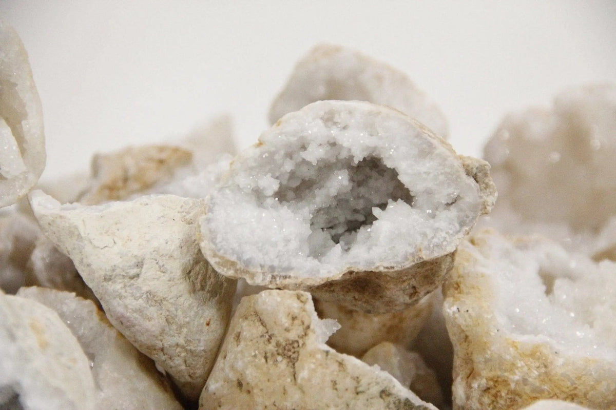 White Quartz Geode Crystal Specimen | Organic Small - Debra Hall Lifestyle