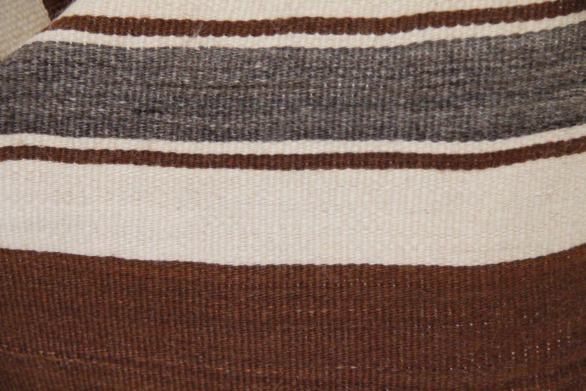 Wool Throw Pillow Cover | Cognac Stripe Pillow