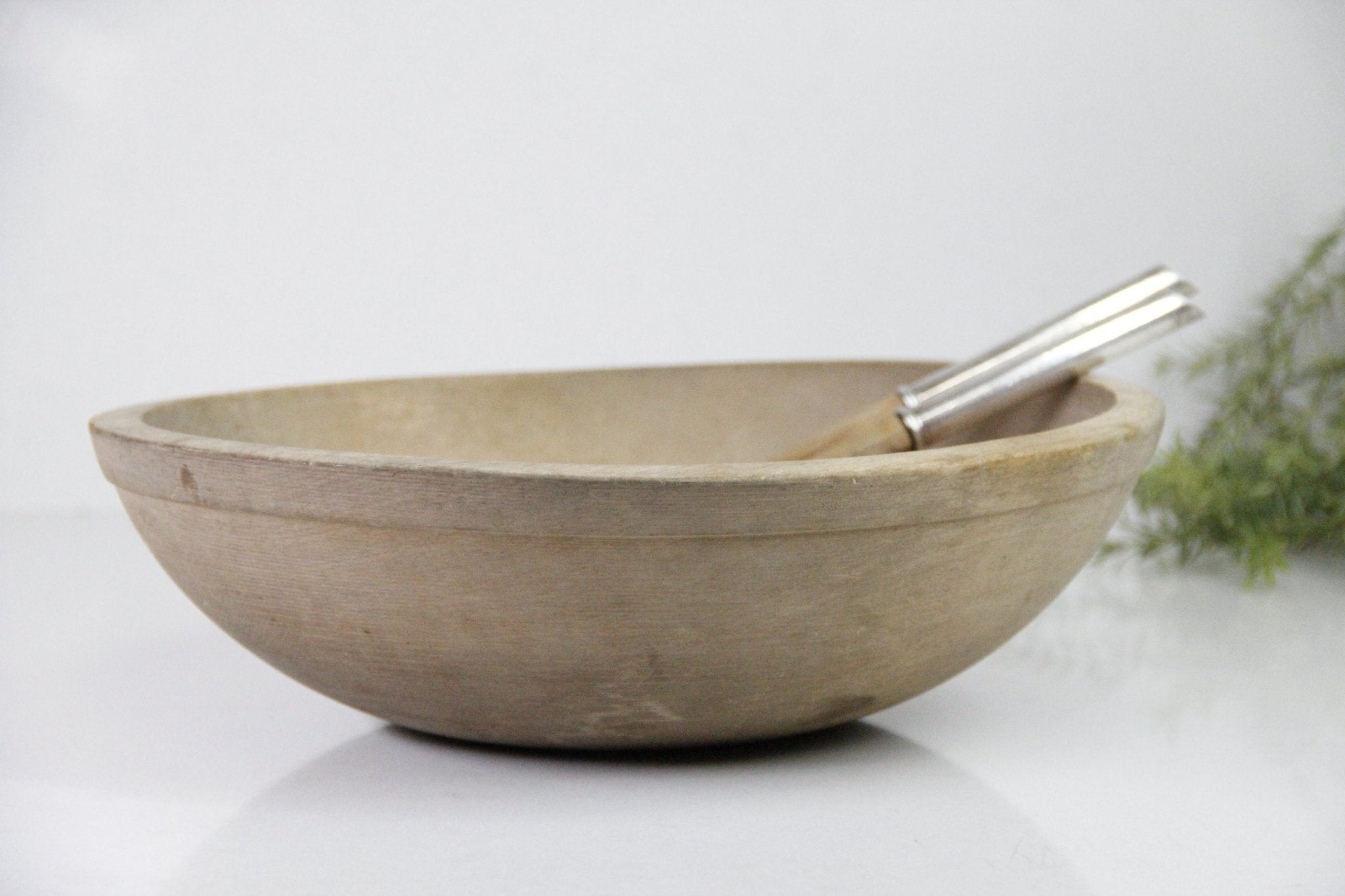 Antique Munising Wood Bowl | Medium Dough - Debra Hall Lifestyle1