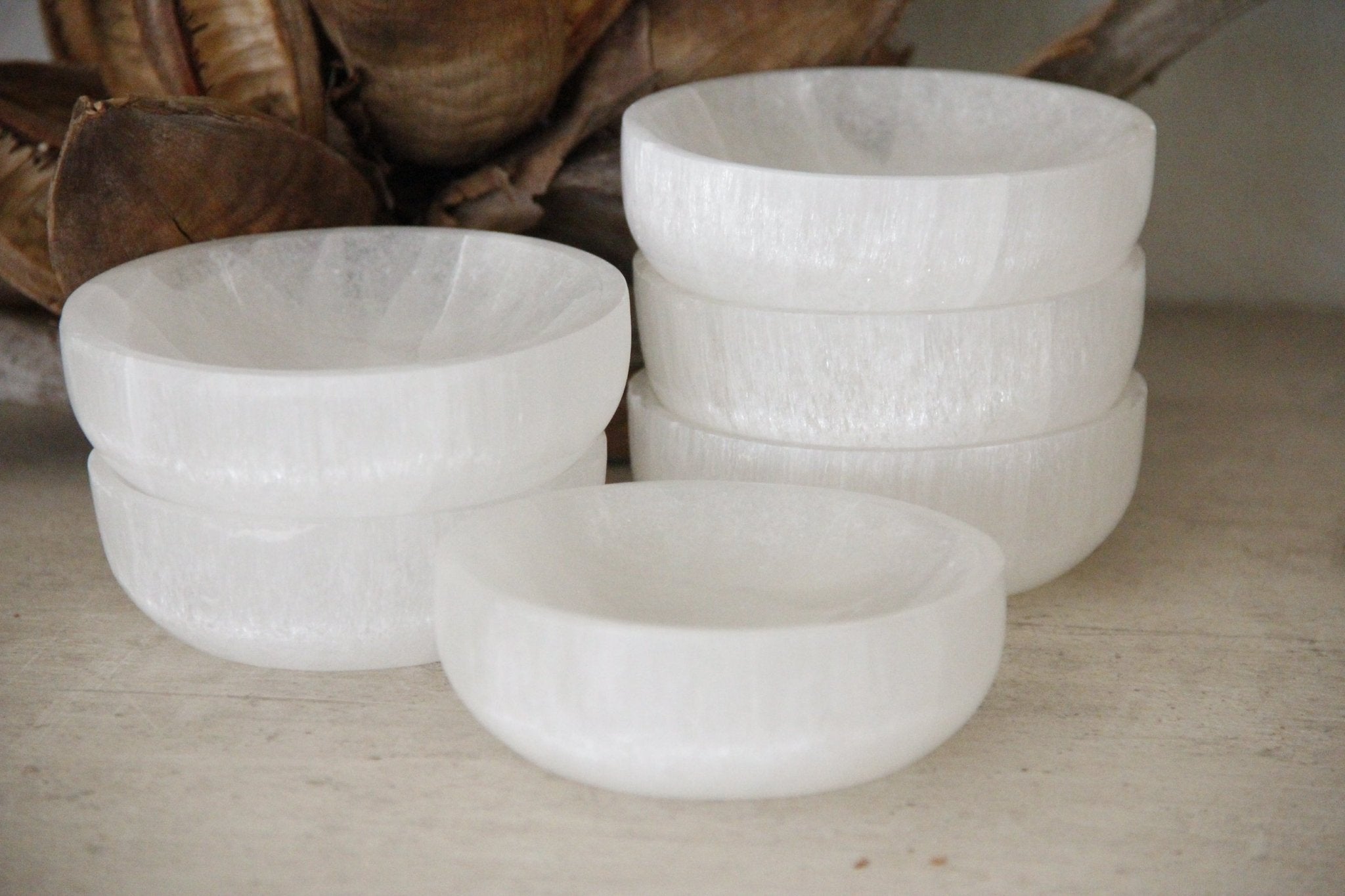 White Selenite Crystal Bowl | Small Catchall - Debra Hall Lifestyle1