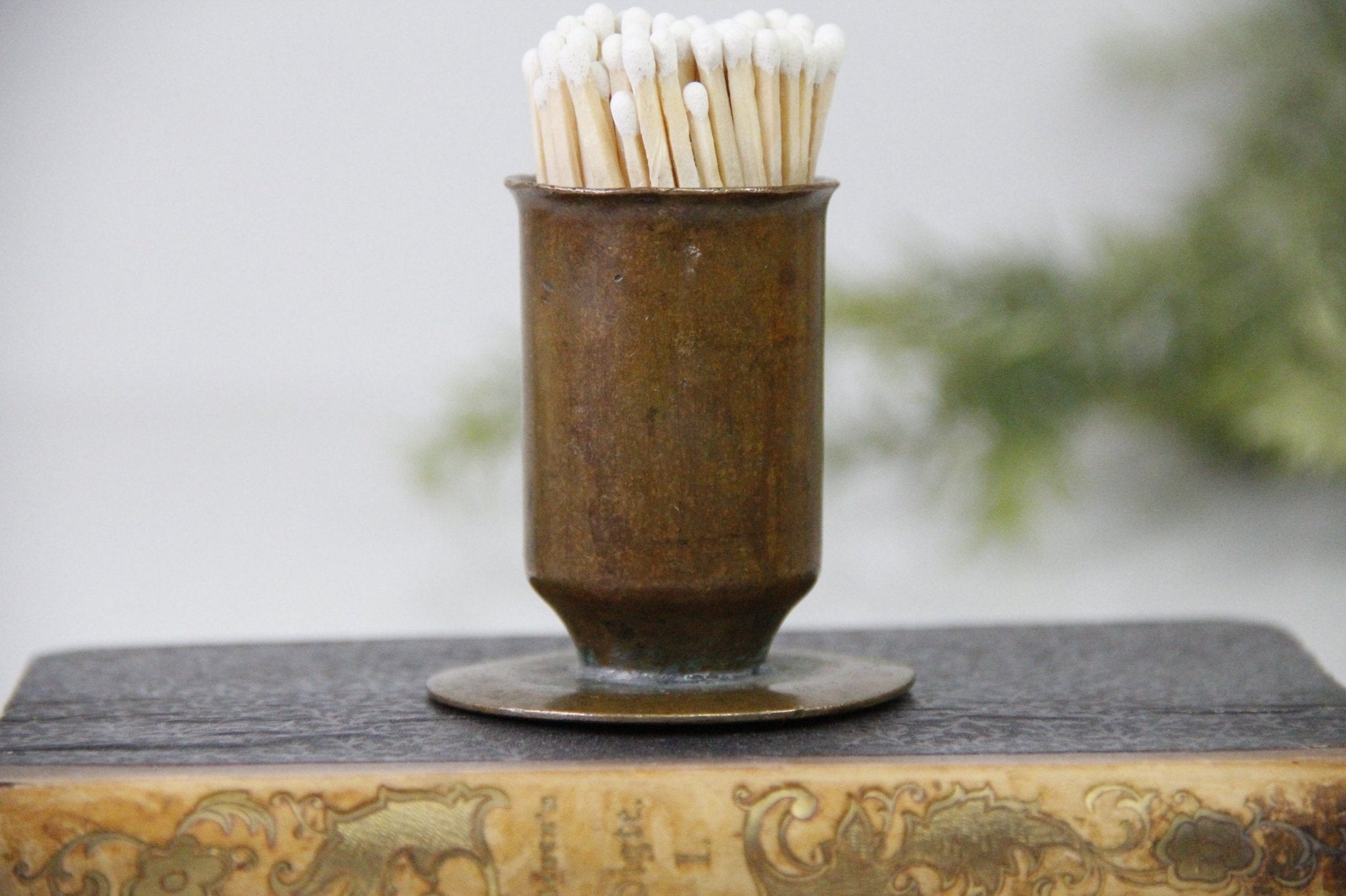 Antique Trench Art Toothpick Match Holder - Debra Hall Lifestyle