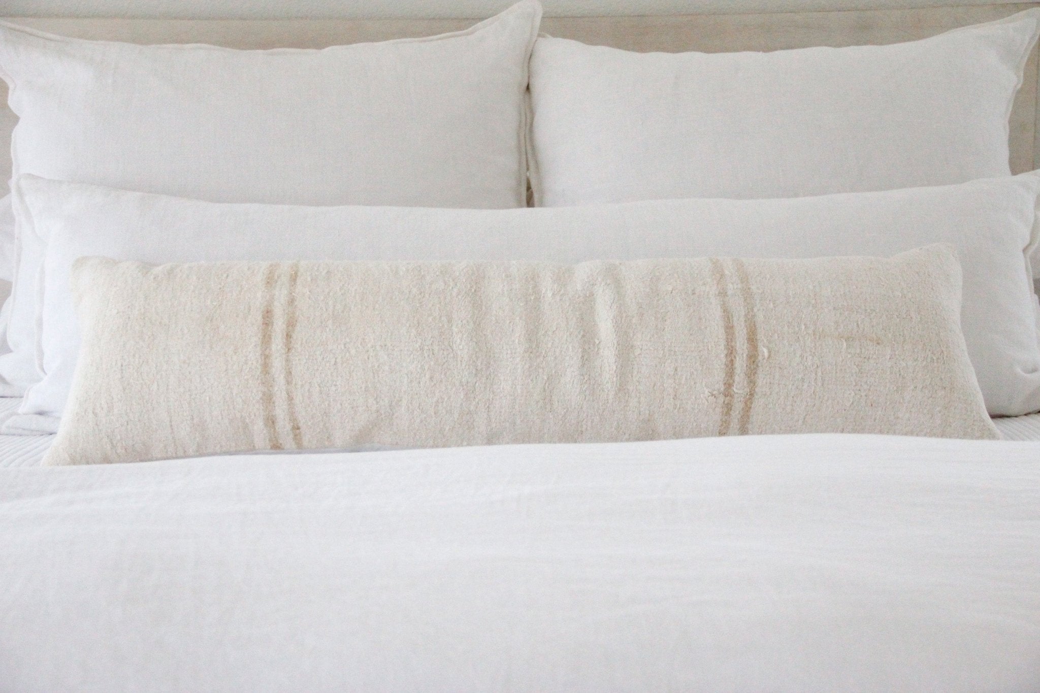 Vintage Berber Hemp Lumbar Pillow Extra Long - Debra Hall Lifestyle