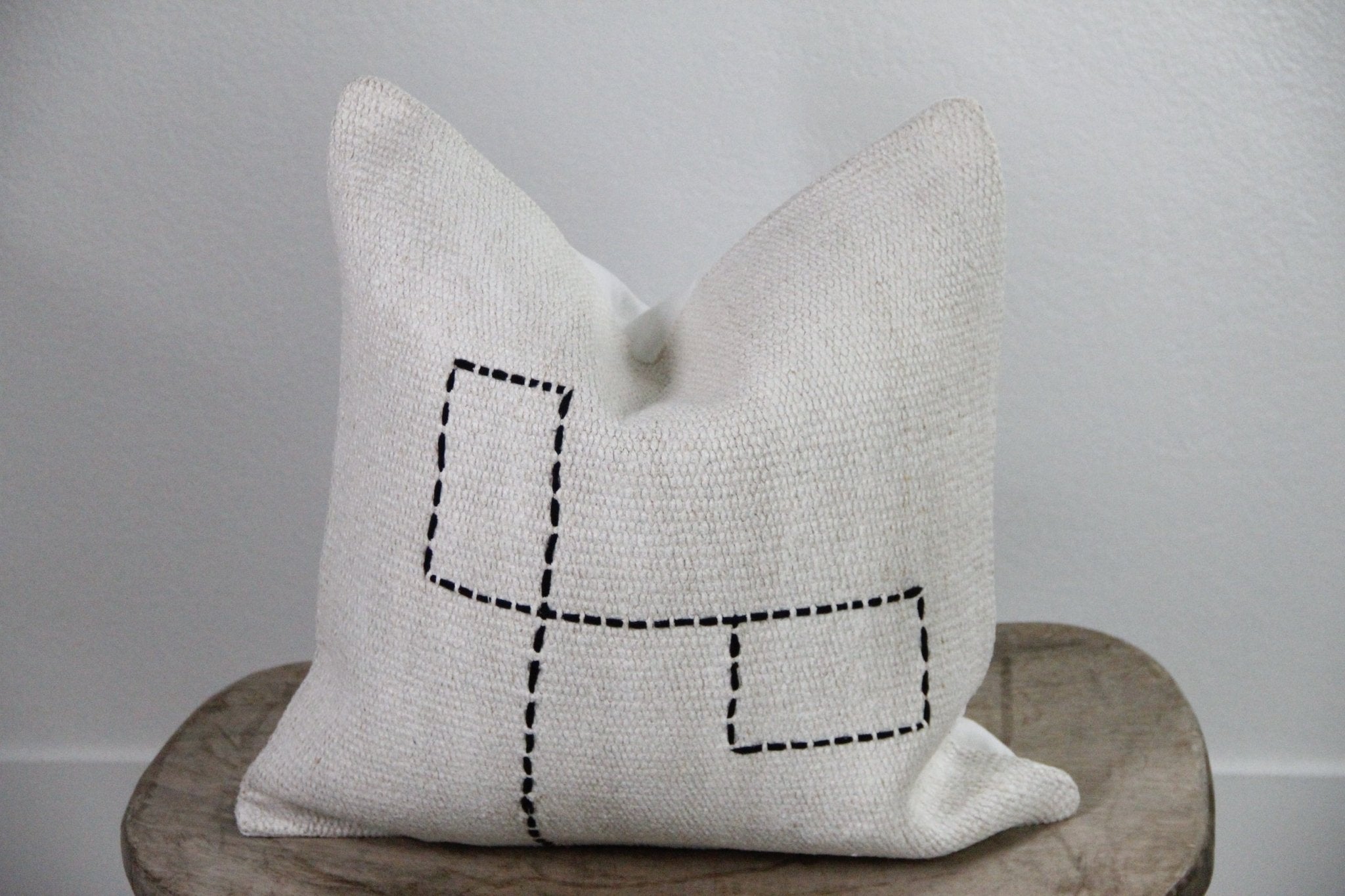 Vintage Pillow | Organic Berber Hemp Textile - Debra Hall Lifestyle