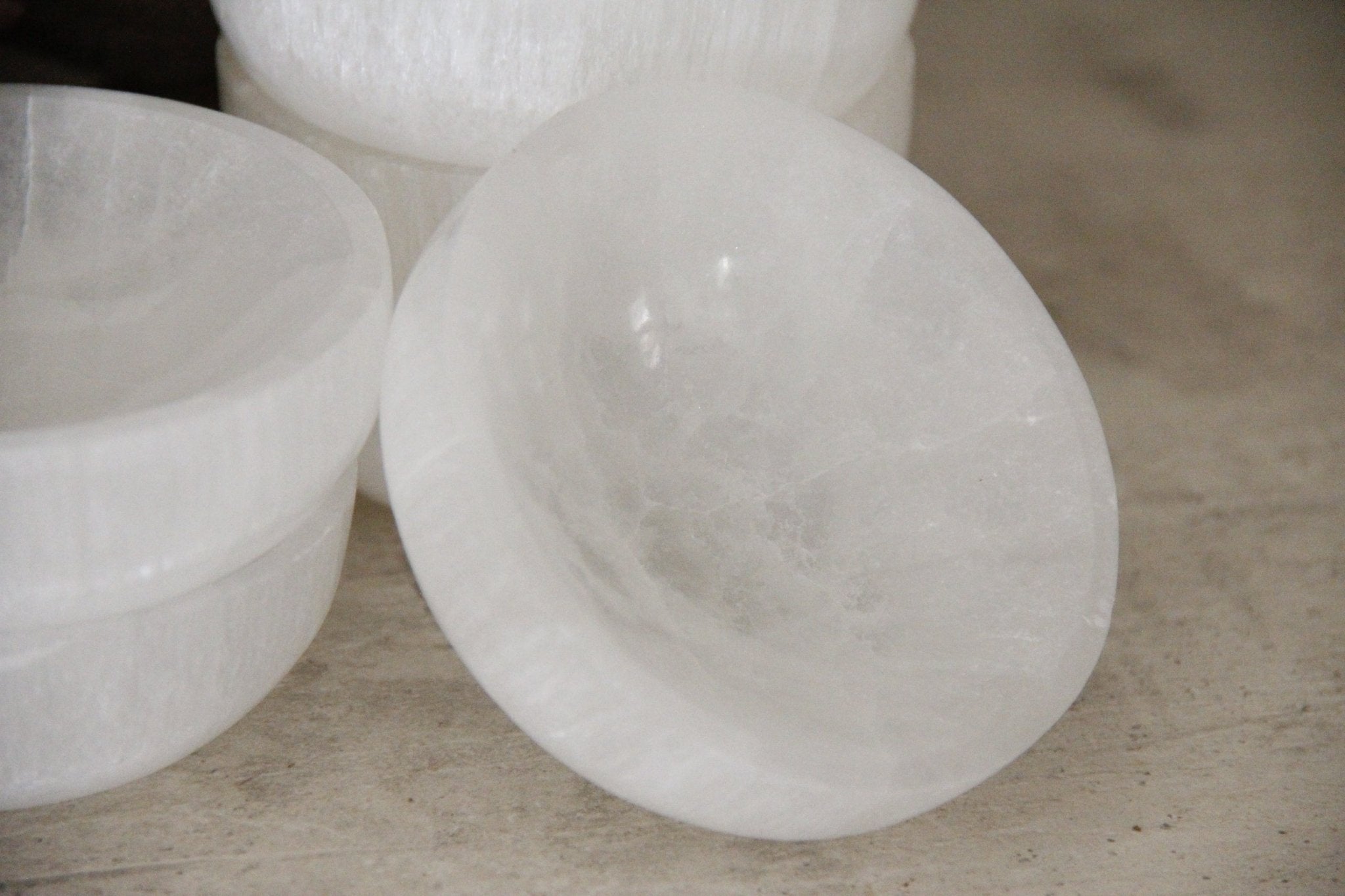 White Selenite Crystal Bowl | Small Catchall - Debra Hall Lifestyle2