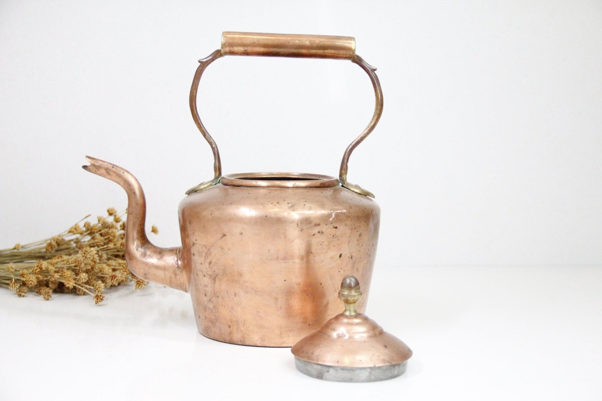 Antique Copper Kettle | 19TH Century France - Debra Hall Lifestyle