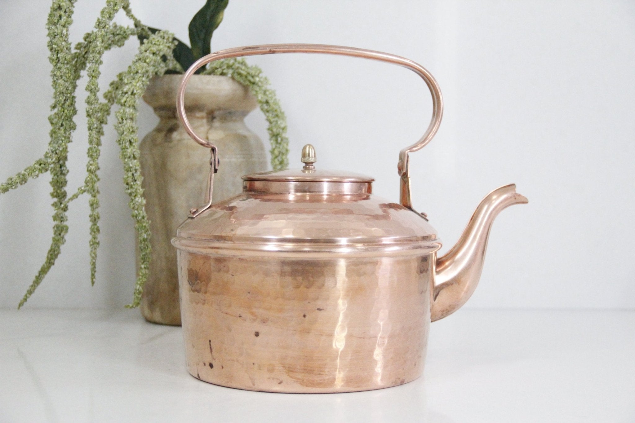 French Copper Kettle 1800s - Debra Hall Lifestyle