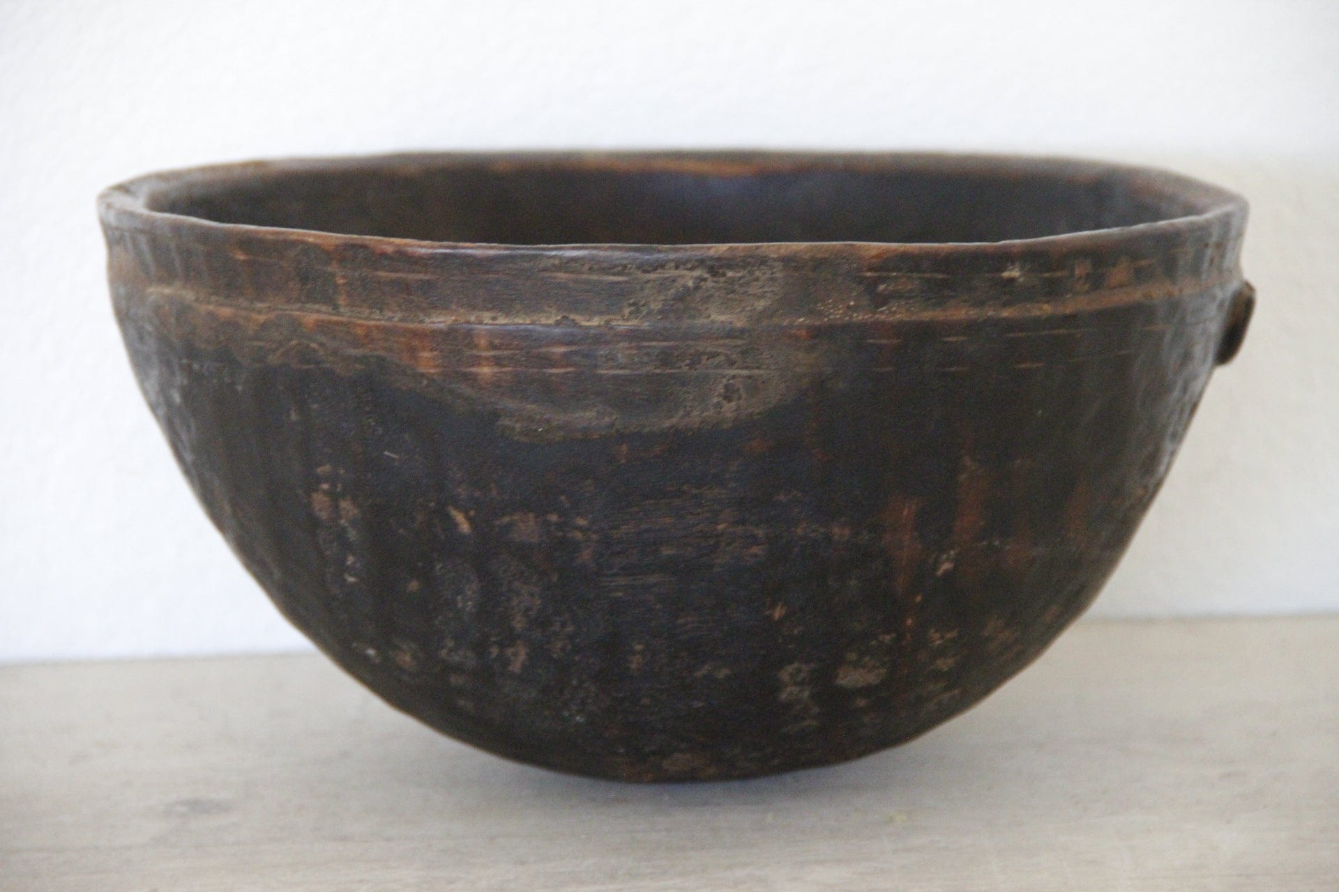 African Wood Bowl | Milking Bowl - Debra Hall Lifestyle