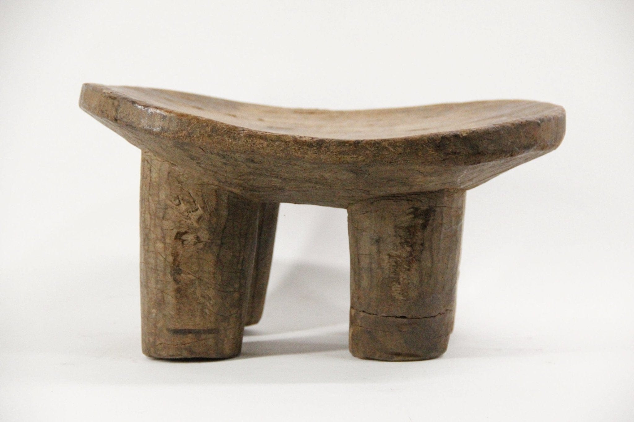 Antique African Wood Stool | Hand Carved - Debra Hall Lifestyle