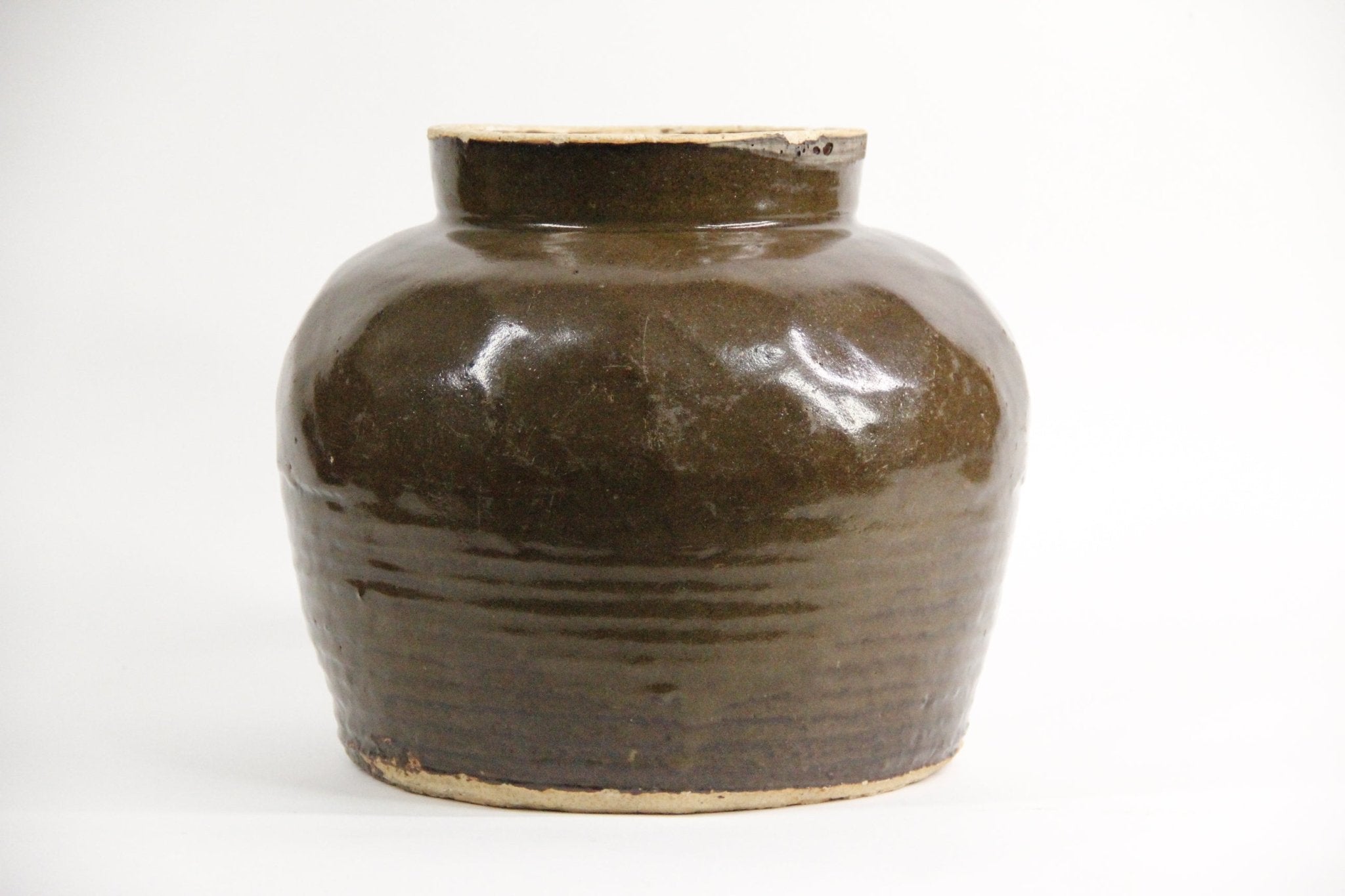 Antique Brown Glazed Pottery | Pot 1 - Debra Hall Lifestyle