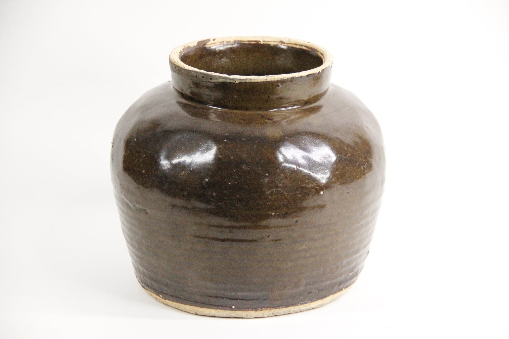 Antique Brown Glazed Pottery | Pot 1 - Debra Hall Lifestyle