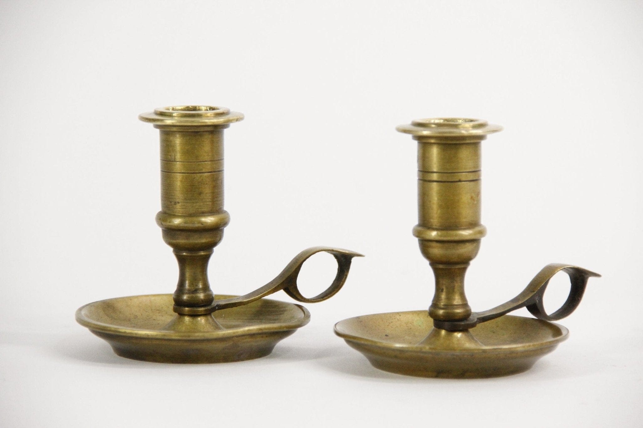 Antique Candle Holders Brass | Pair - Debra Hall Lifestyle