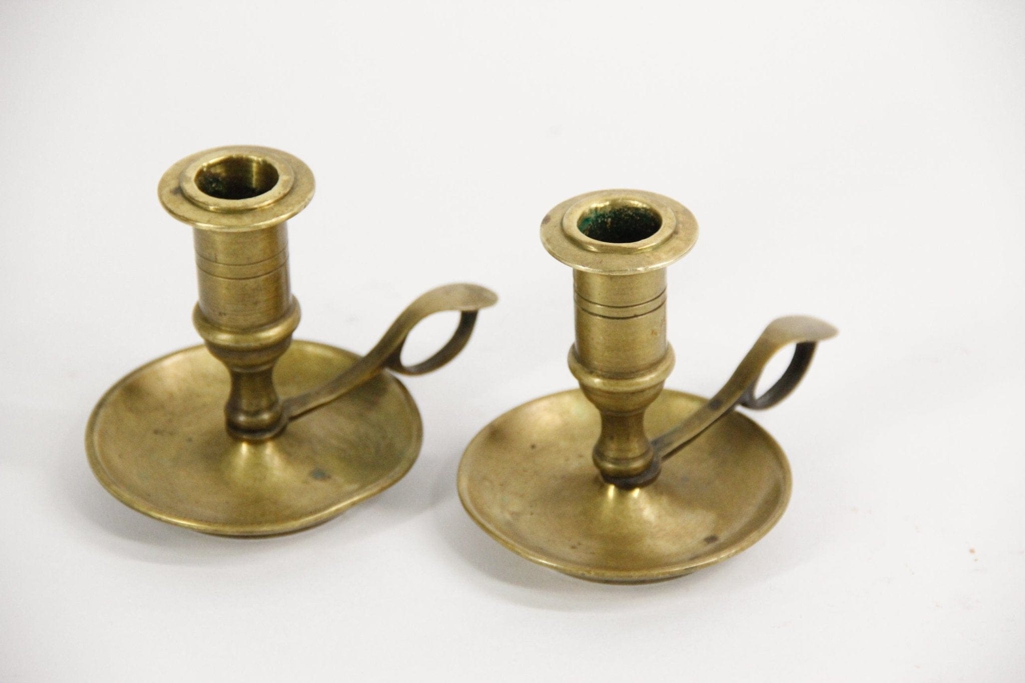 Antique Candle Holders Brass | Pair - Debra Hall Lifestyle