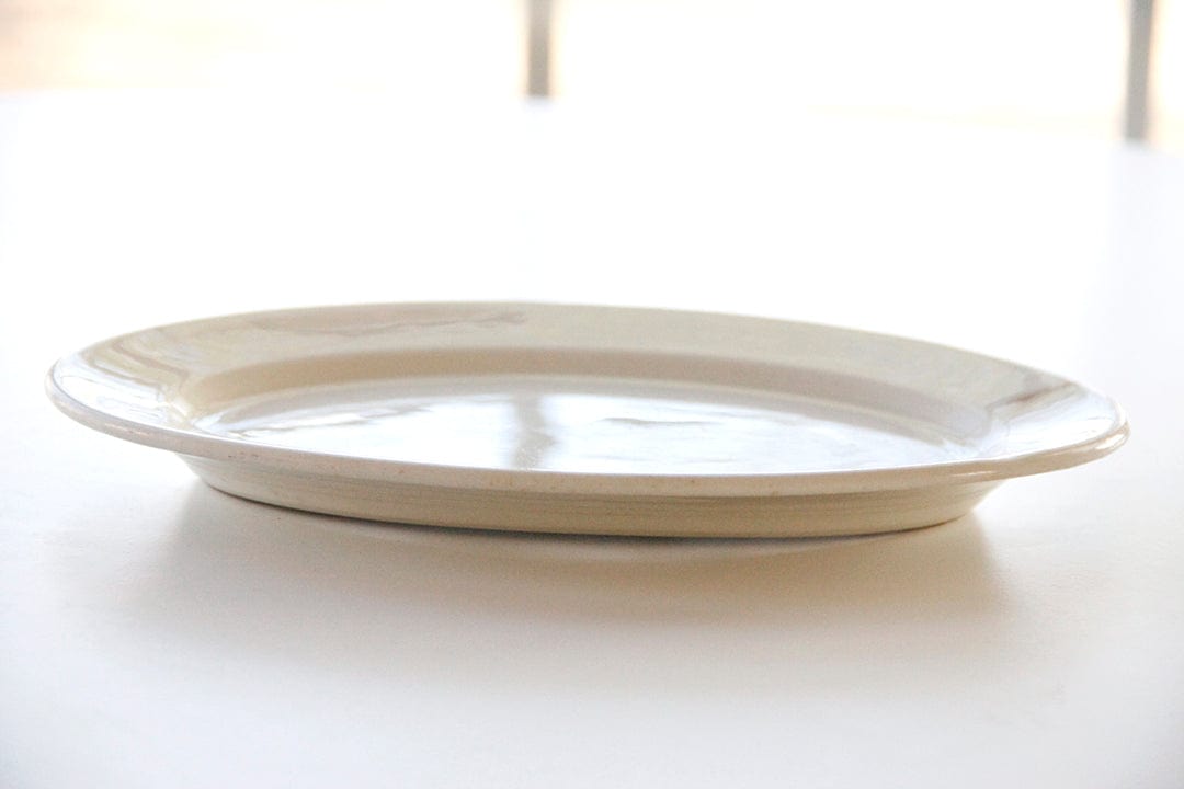 Antique Ironstone Oval Plate | Dinnerware - Debra Hall Lifestyle