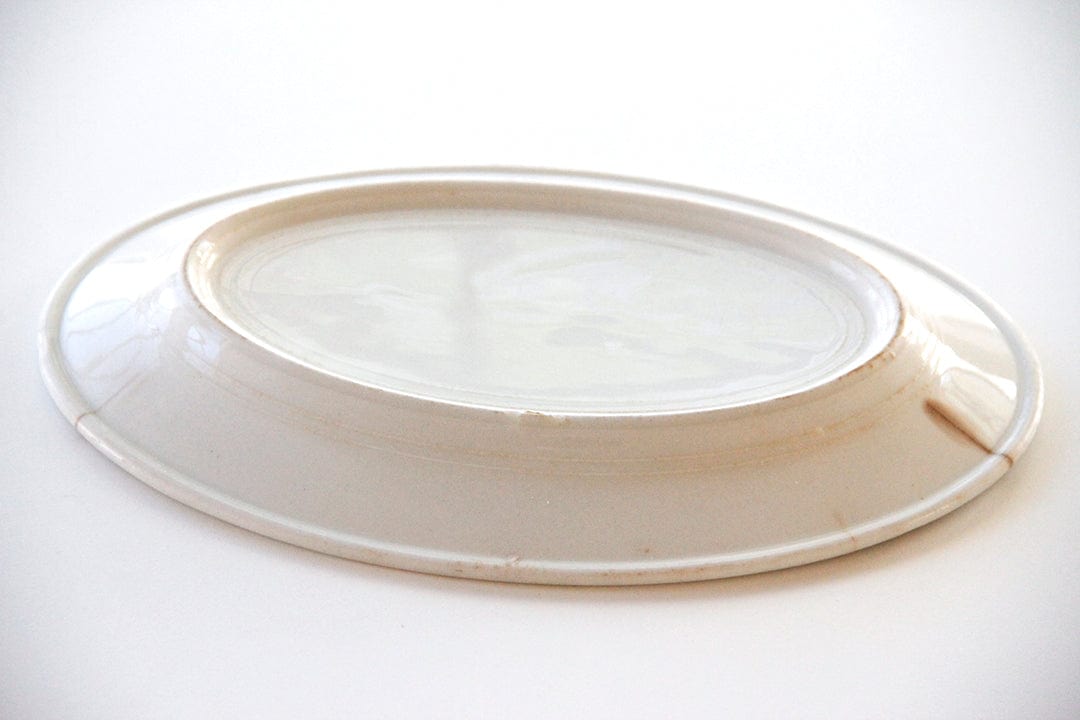 Antique Ironstone Oval Plate | Dinnerware - Debra Hall Lifestyle