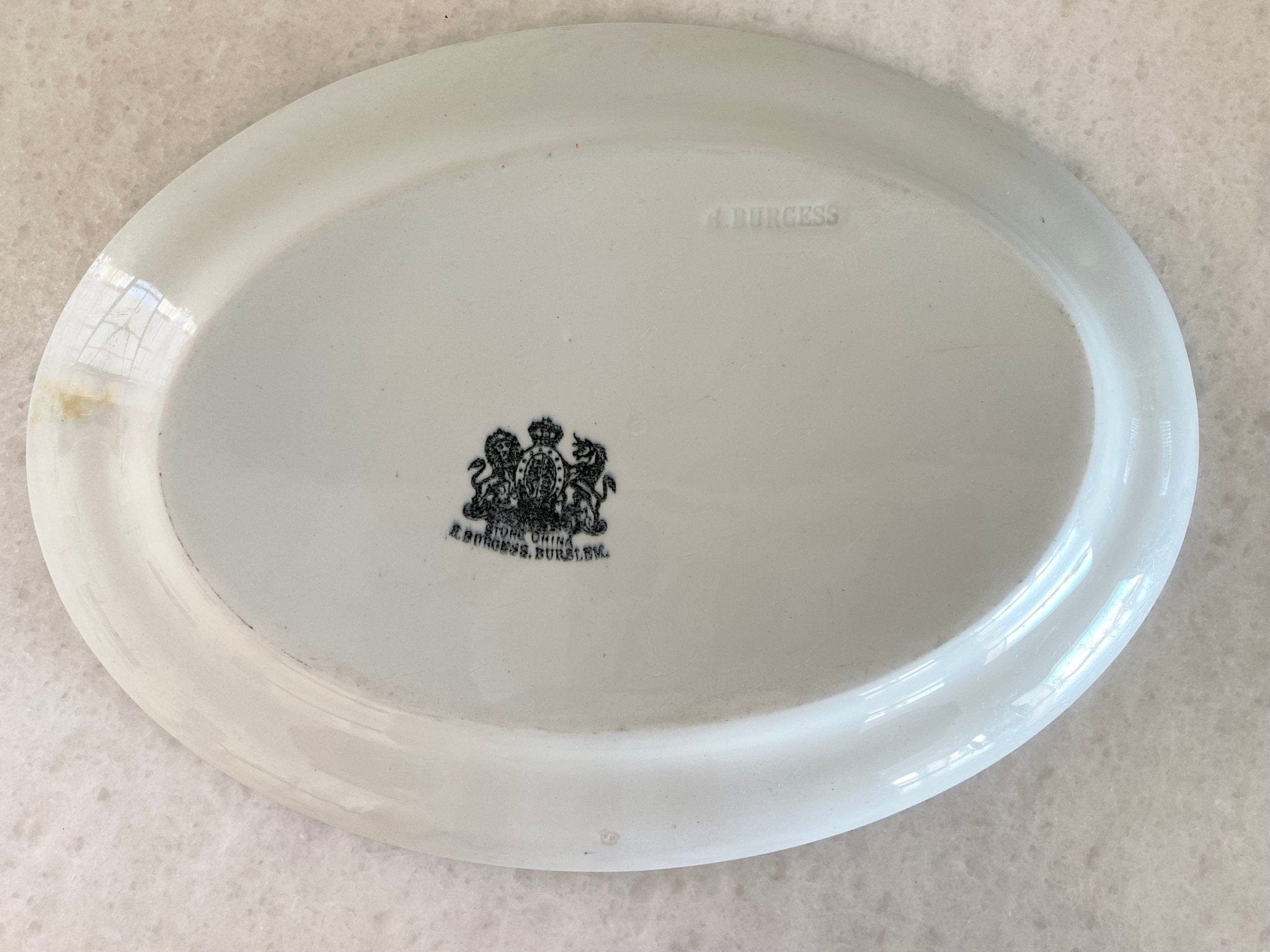 Antique Ironstone Platter | 1864-92 H. Burgess Serveware - Debra Hall Lifestyle