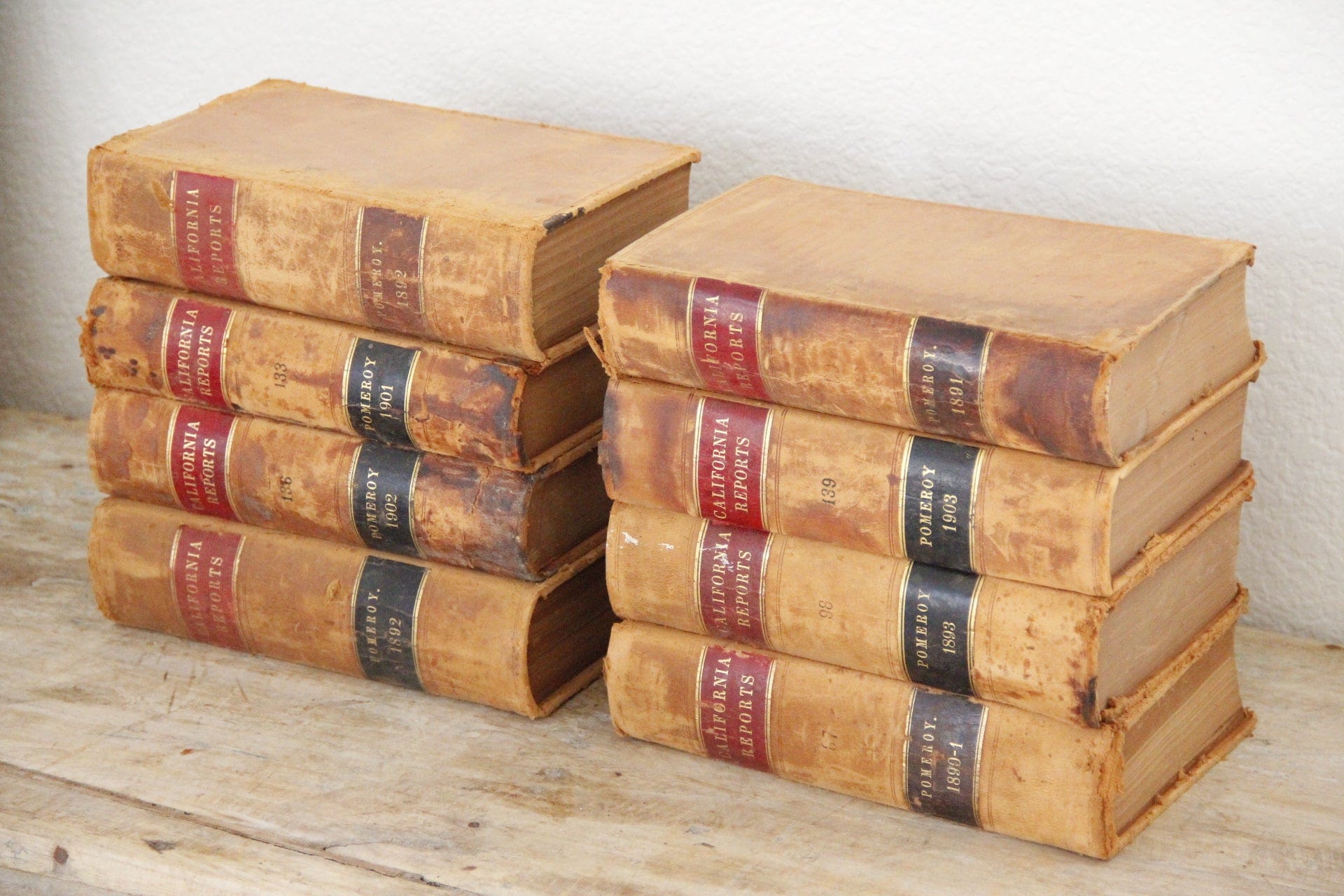 Antique Leather Law Books | Each - Debra Hall Lifestyle