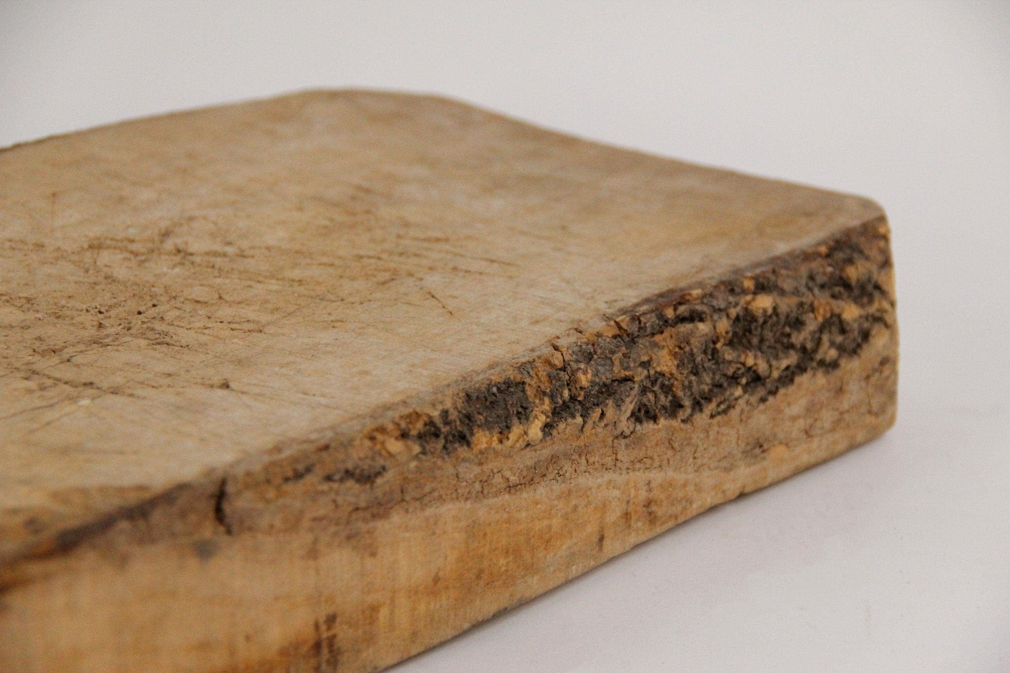 Antique Rustic Breadboard Slab | Raw Edge Cutting Board - Debra Hall Lifestyle