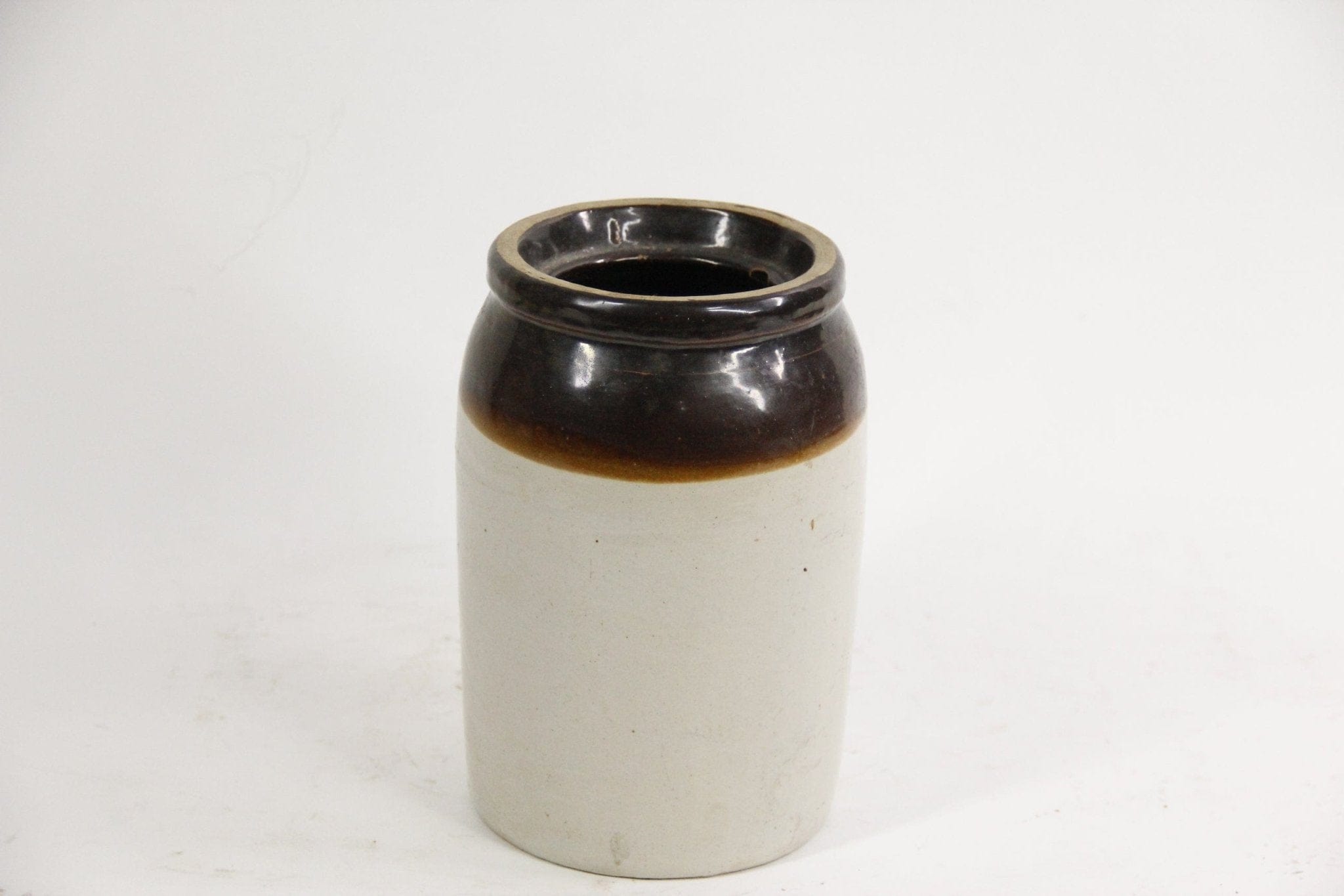 Antique Stoneware Canning Crock | Late 1800s Two Tone - Debra Hall Lifestyle