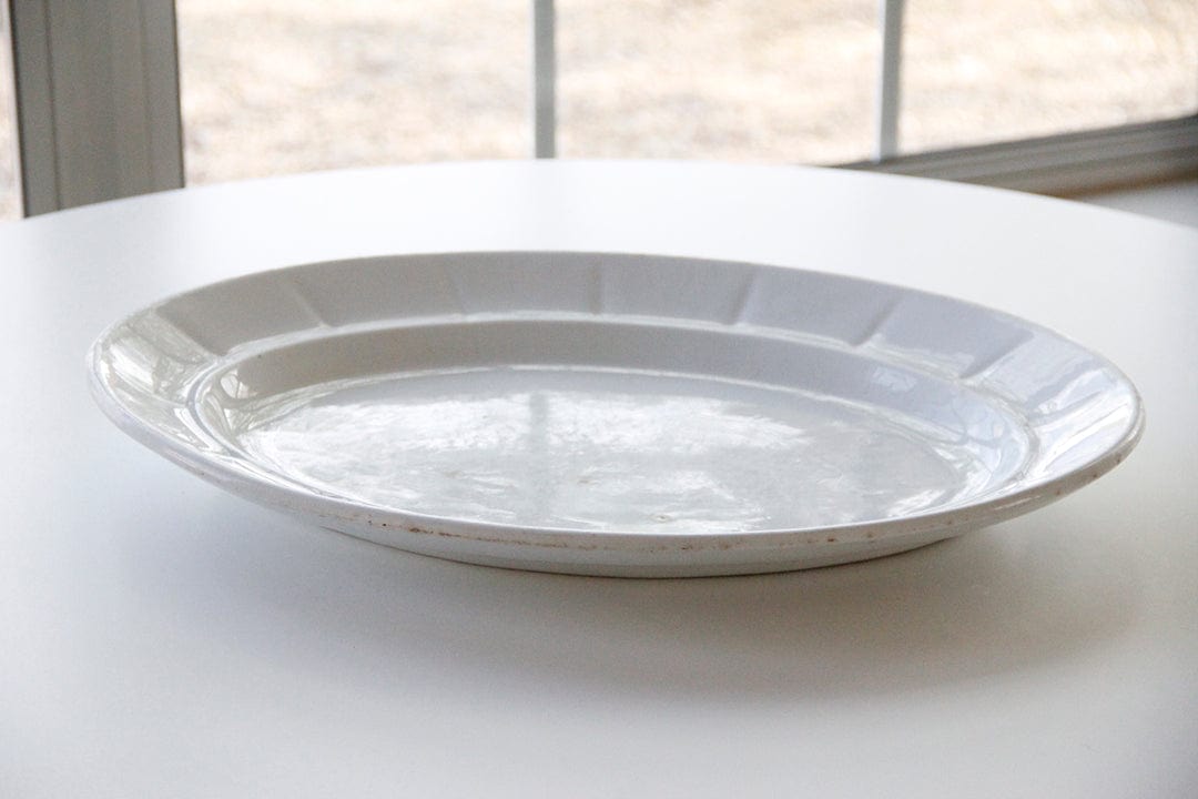 Antique White Ironstone Platter | John Alcock Serveware - Debra Hall Lifestyle