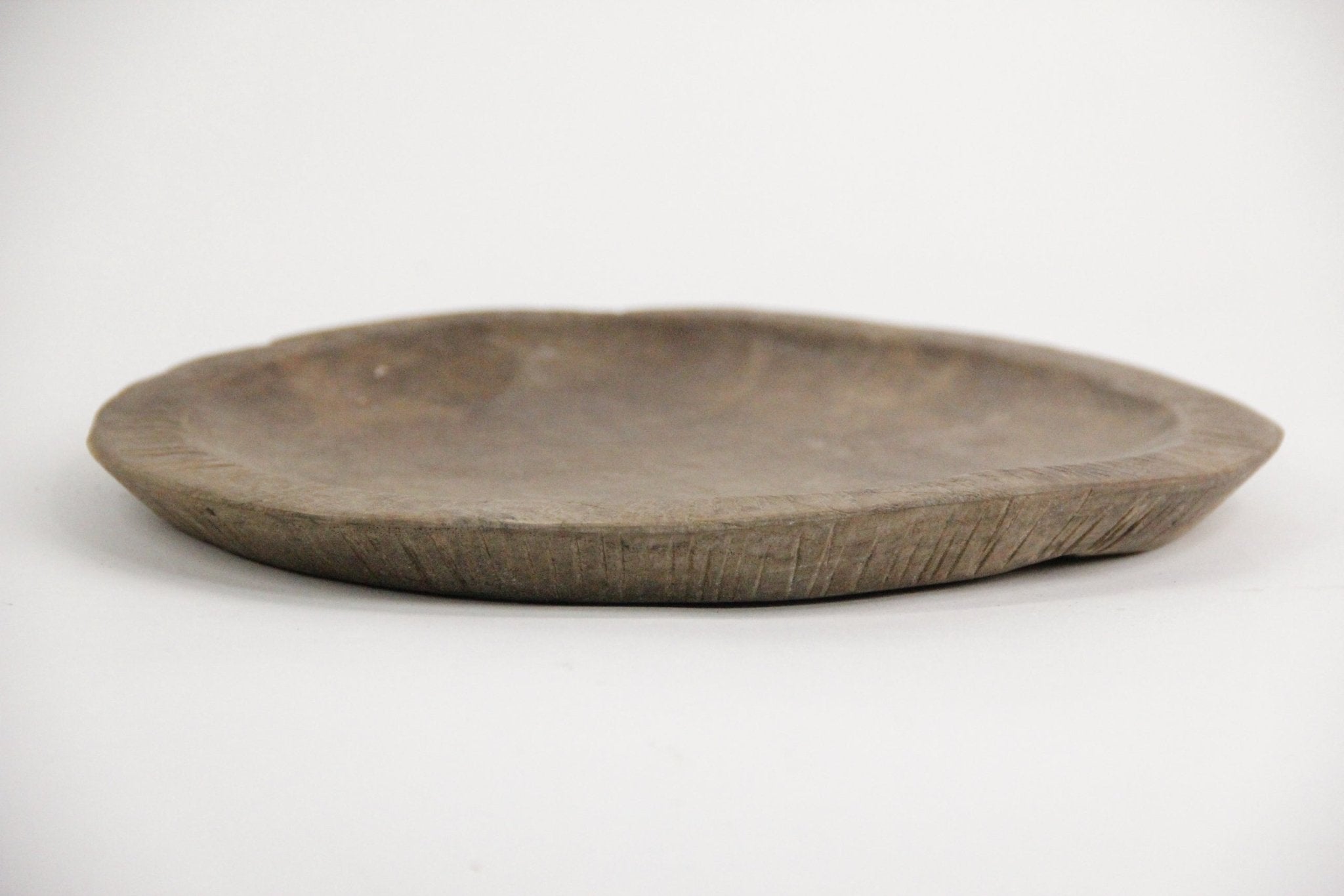 Antique Wood Plate | Shallow Bowl - Debra Hall Lifestyle