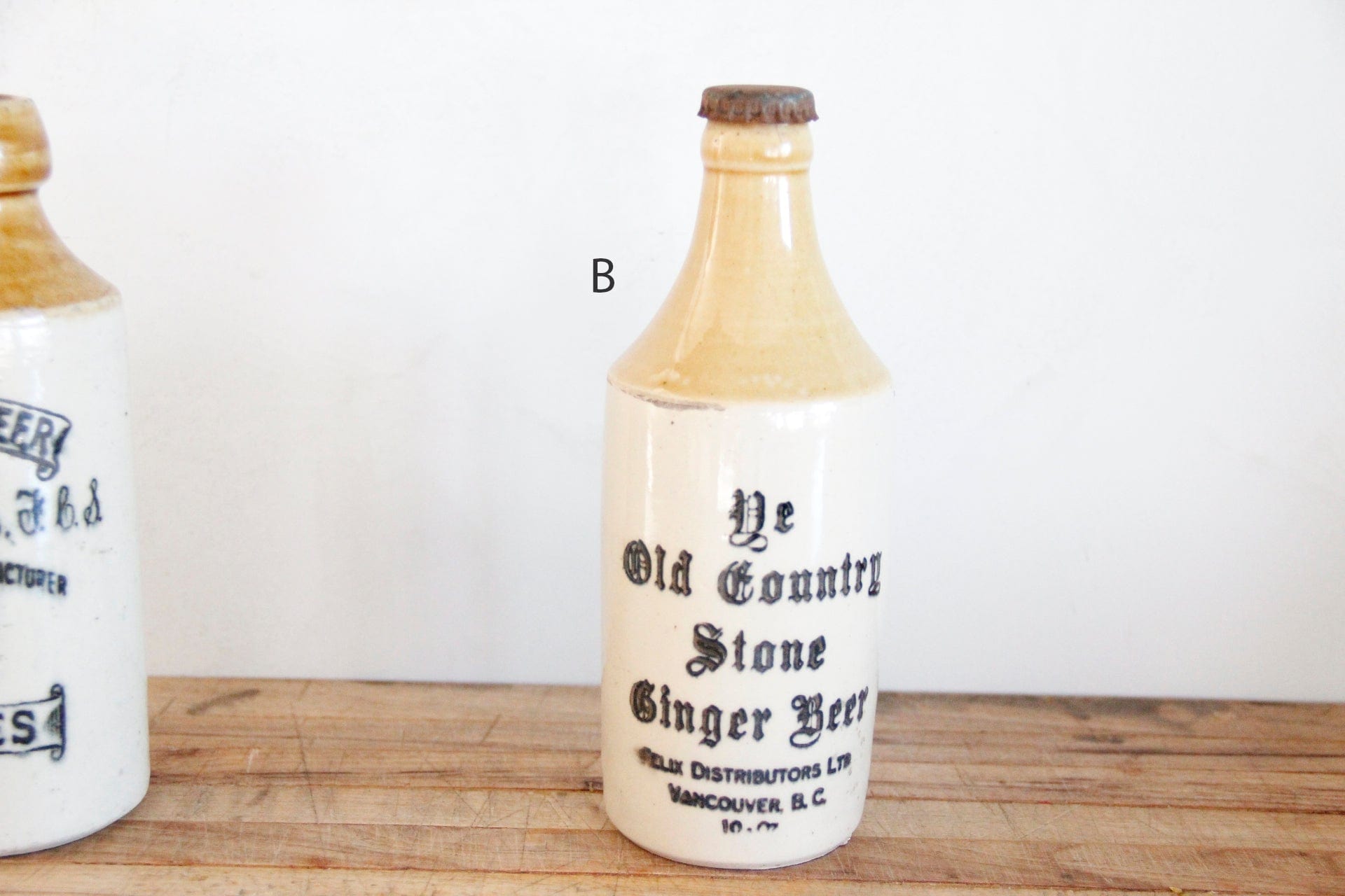 Assorted Antique Stoneware Ginger Beer Bottle - Debra Hall Lifestyle