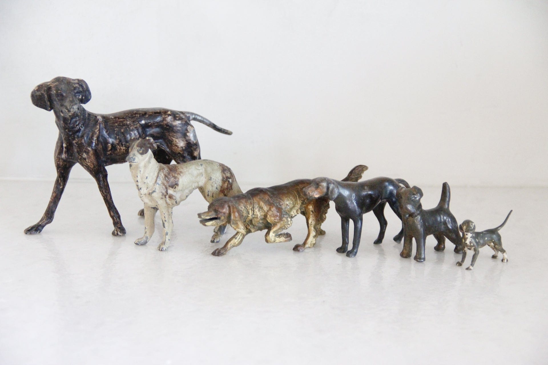 Assorted Cast Bronze Metal Dog Figurines | Each - Debra Hall Lifestyle