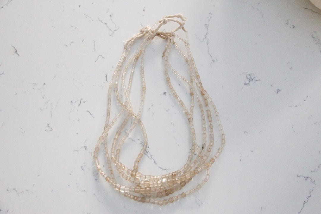 Glass Bead Strand | Clear Necklace - Debra Hall Lifestyle