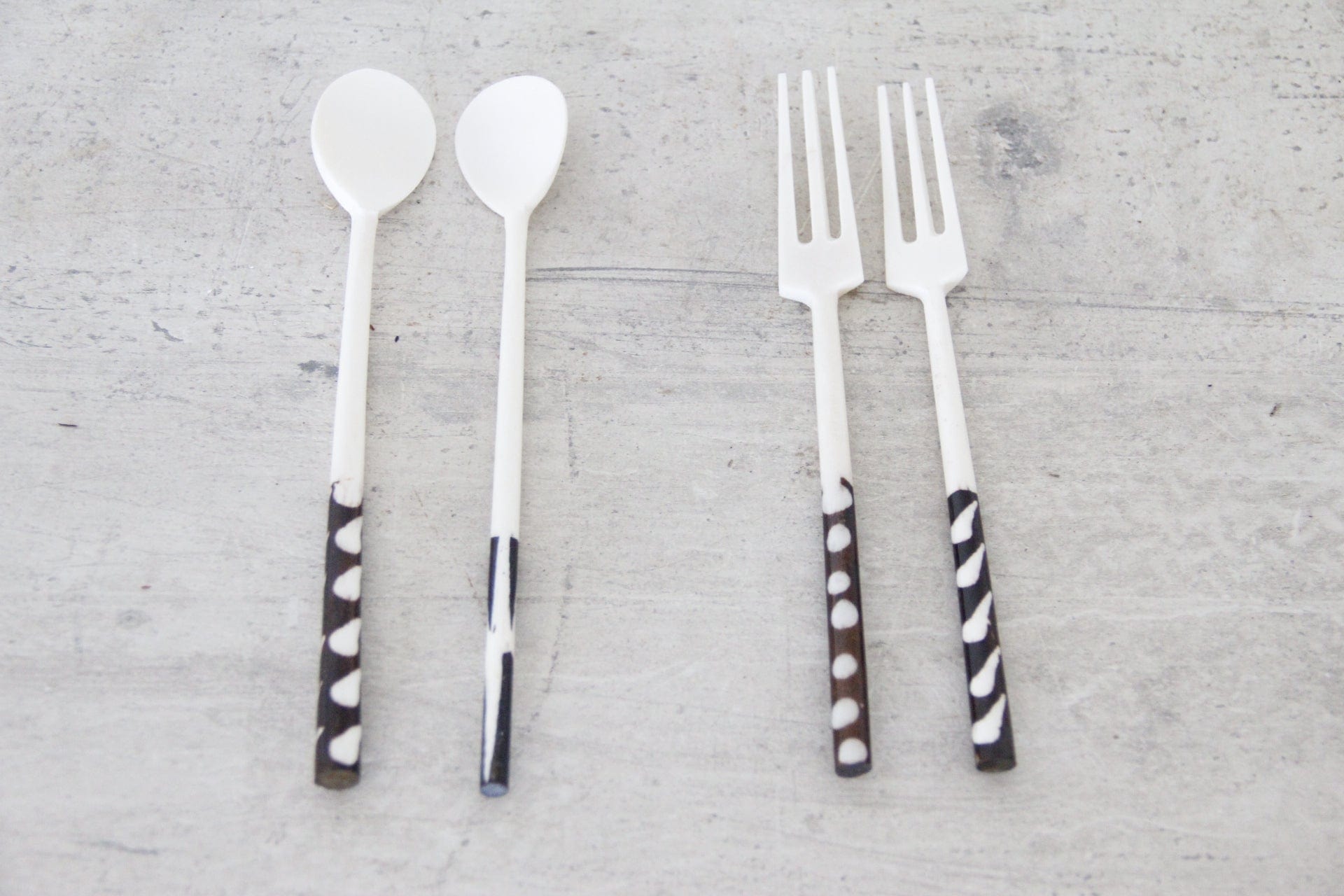 Hand Made Bone Utensils | Spoon & Charcuterie Fork - Debra Hall Lifestyle