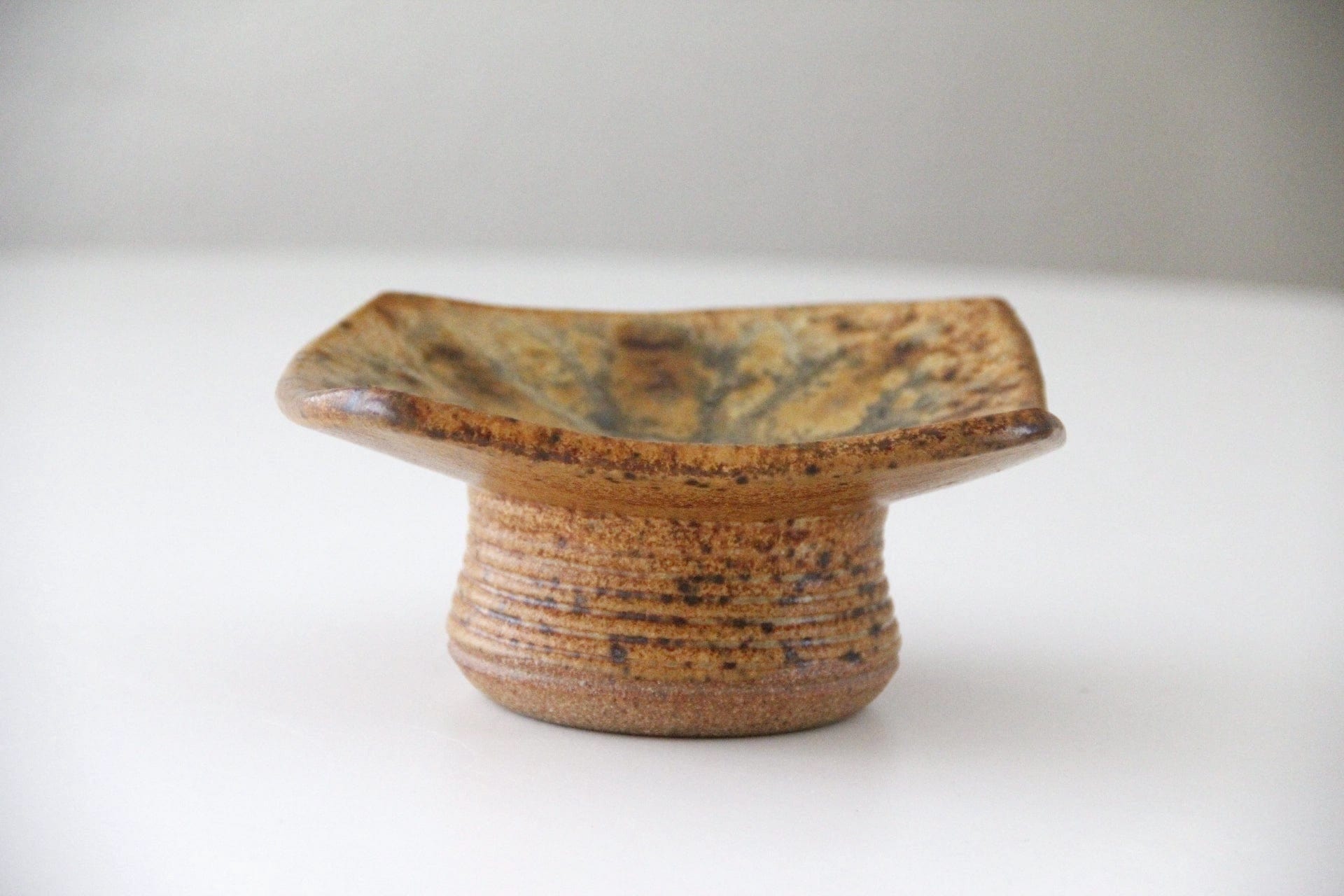 Midcentury Modern Studio Art Pottery Vase | Ikebana Flower Frog Vase - Debra Hall Lifestyle