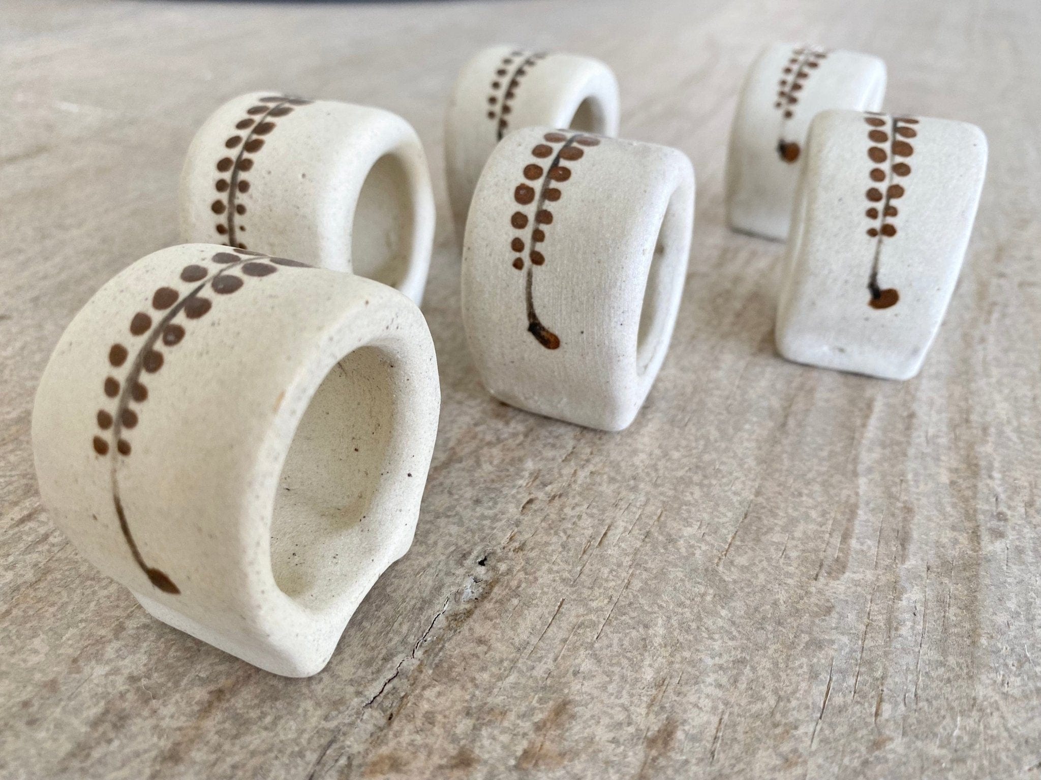 Vintage Art Pottery Napkin Rings | Serveware - Debra Hall Lifestyle