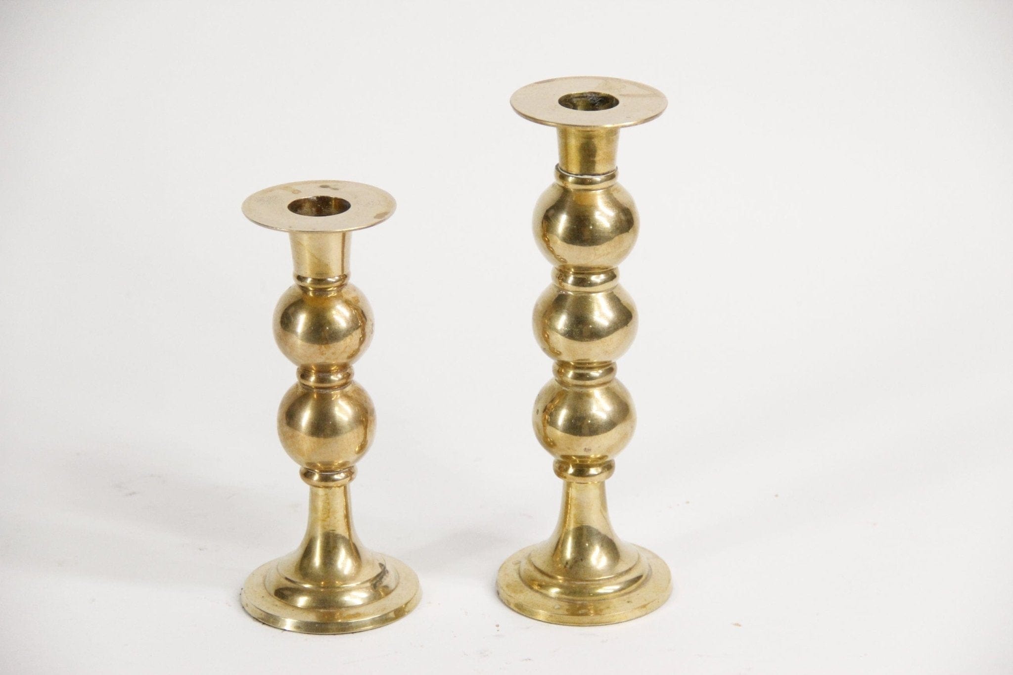 Vintage Brass Candlesticks | Pagoda - Debra Hall Lifestyle