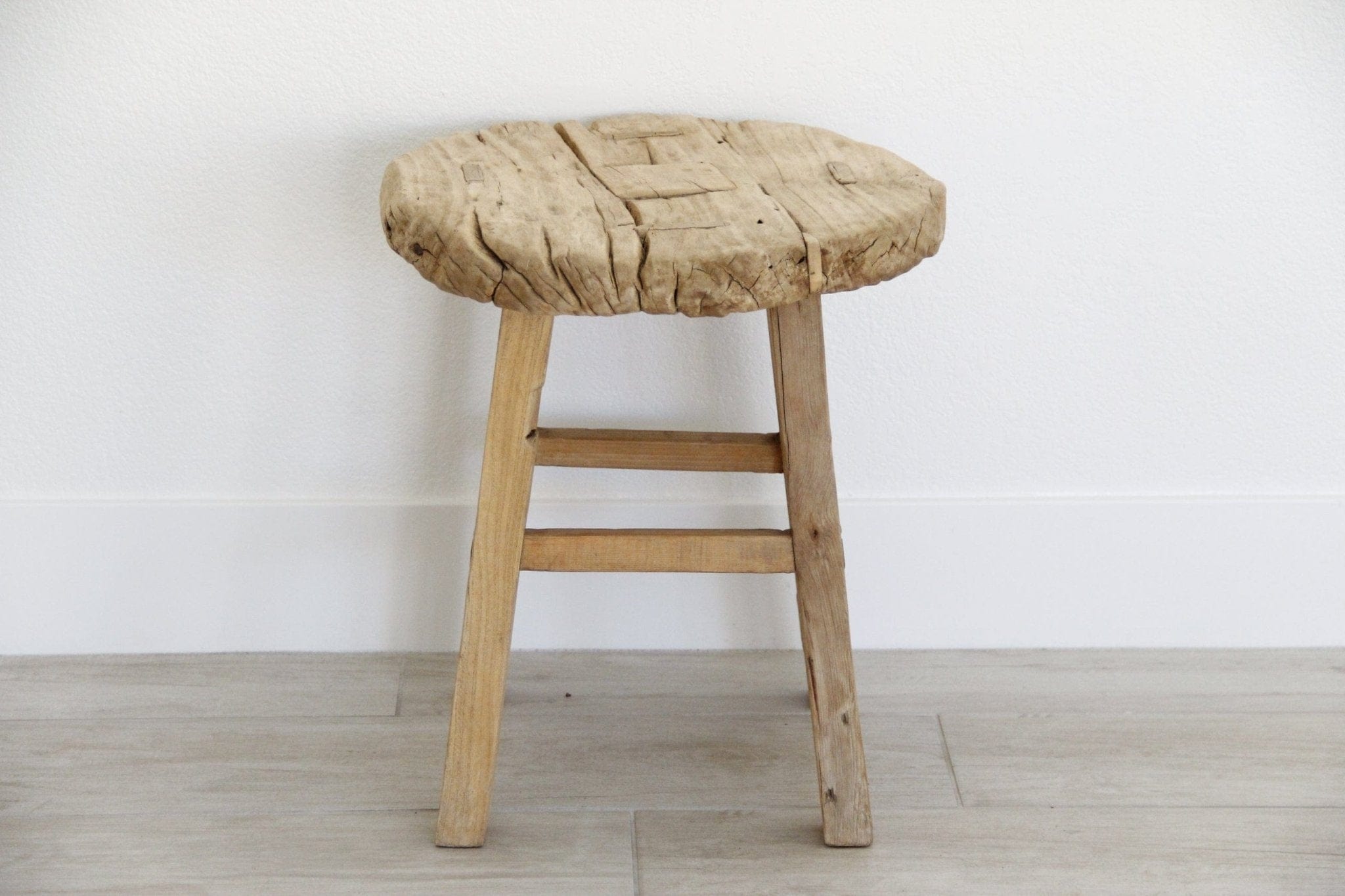 Vintage Elm Round Table | Coffee or Side Table | SHIPS FREE - Debra Hall Lifestyle