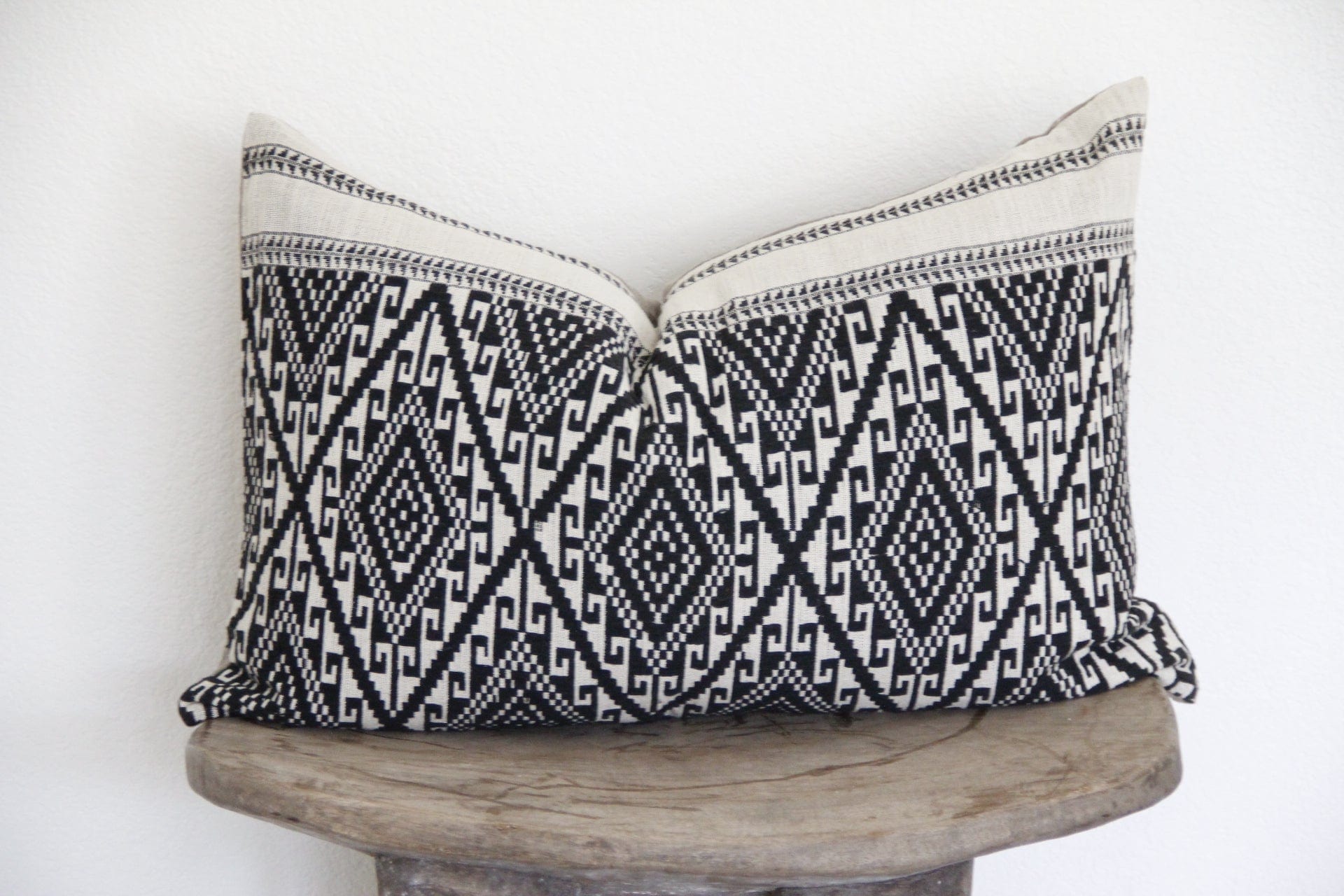 Vintage Fabric Pillow | Black Moroccan - Debra Hall Lifestyle
