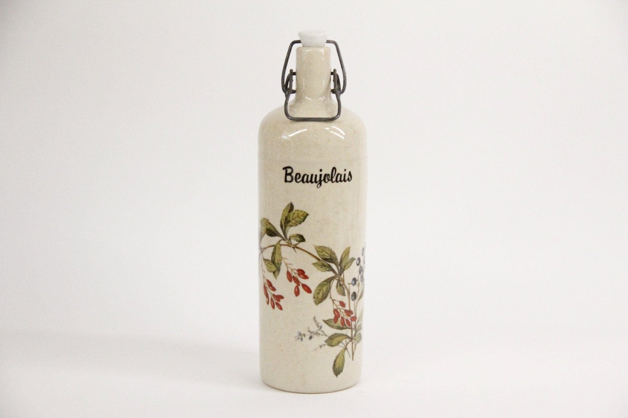 Vintage French Stoneware Bottle | Beaujolais - Debra Hall Lifestyle