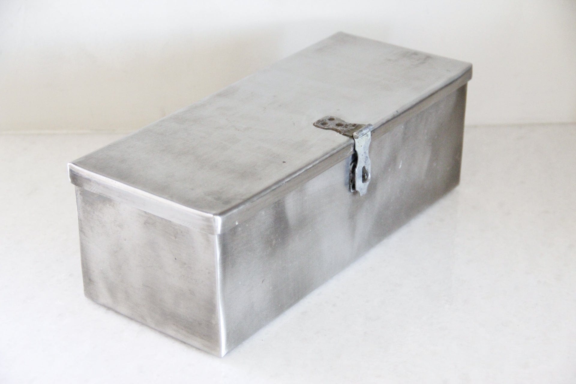 Vintage Industrial Stainless Steel Box | Hand Crafted Tool Box - Debra Hall Lifestyle