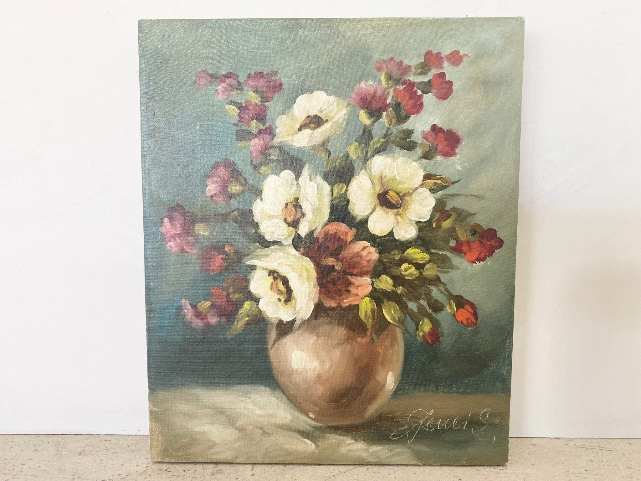 Vintage Still Life | Floral on Canvas Painting - Debra Hall Lifestyle