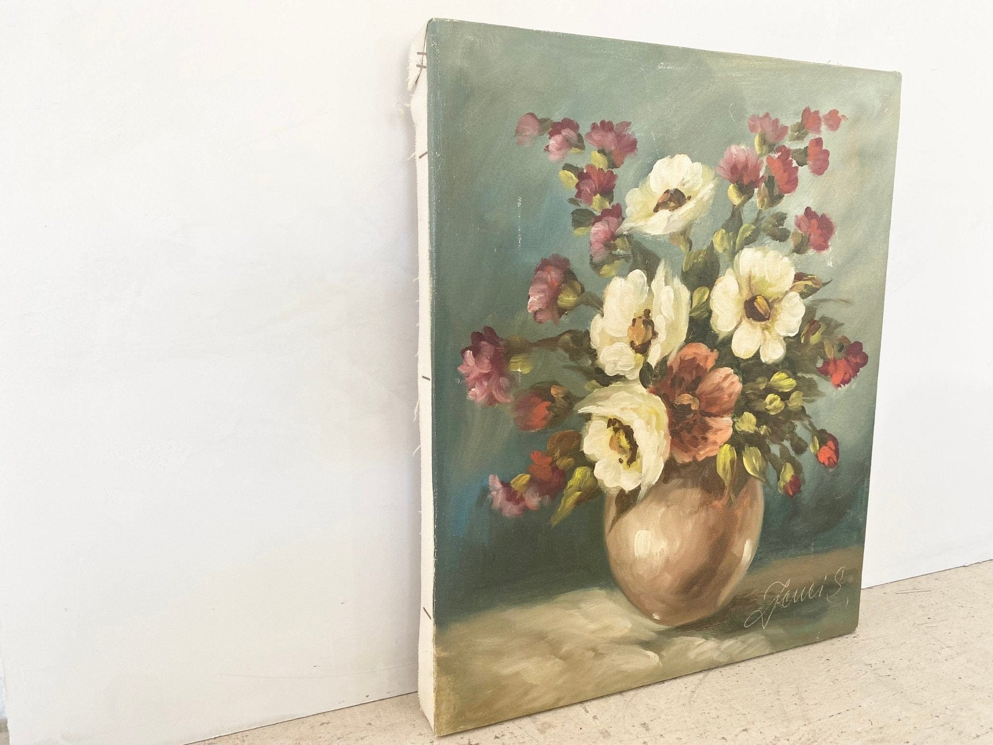 Vintage Still Life | Floral on Canvas Painting - Debra Hall Lifestyle